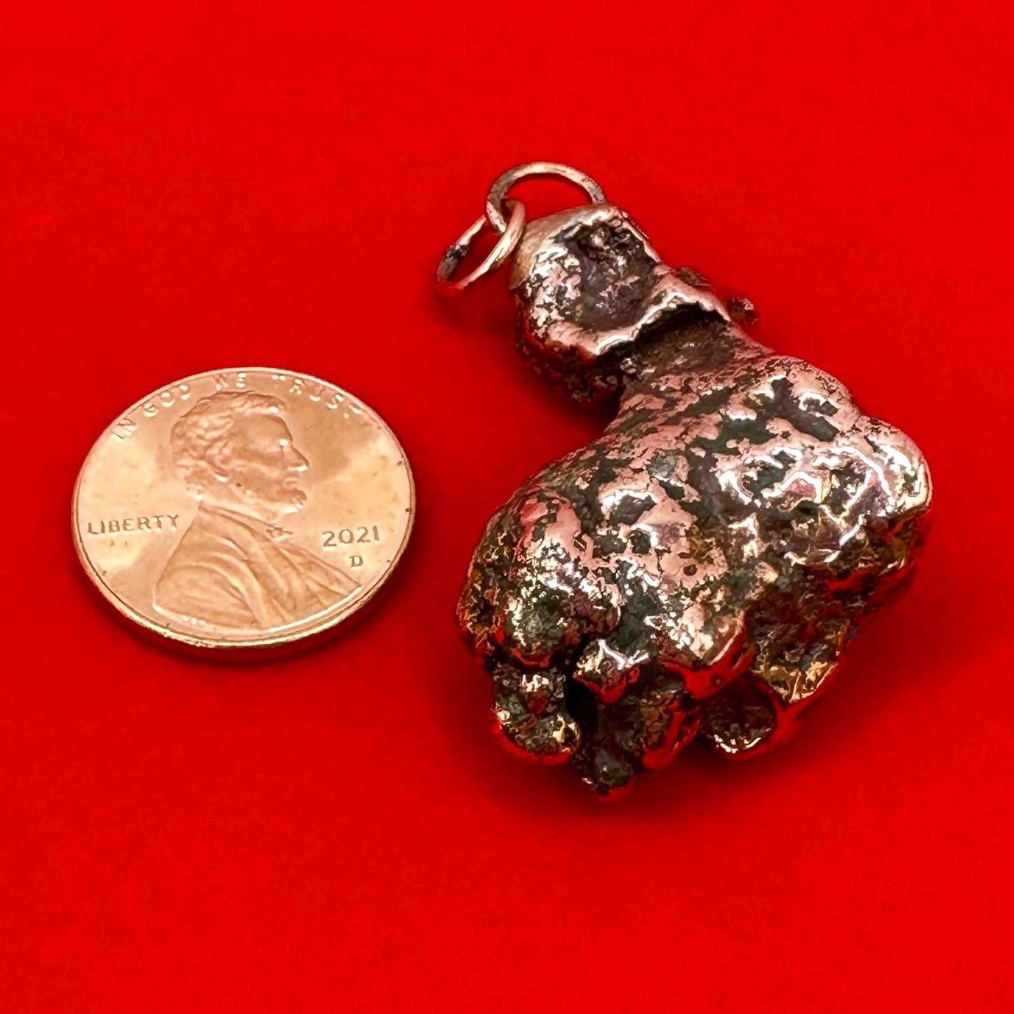 Copper Nugget Pendant, Copper Pendant, Michigan Copper, Michigan Float Copper, Handmade Pendant, Michigan Gift, Copper Jewelry, 21.12 grams