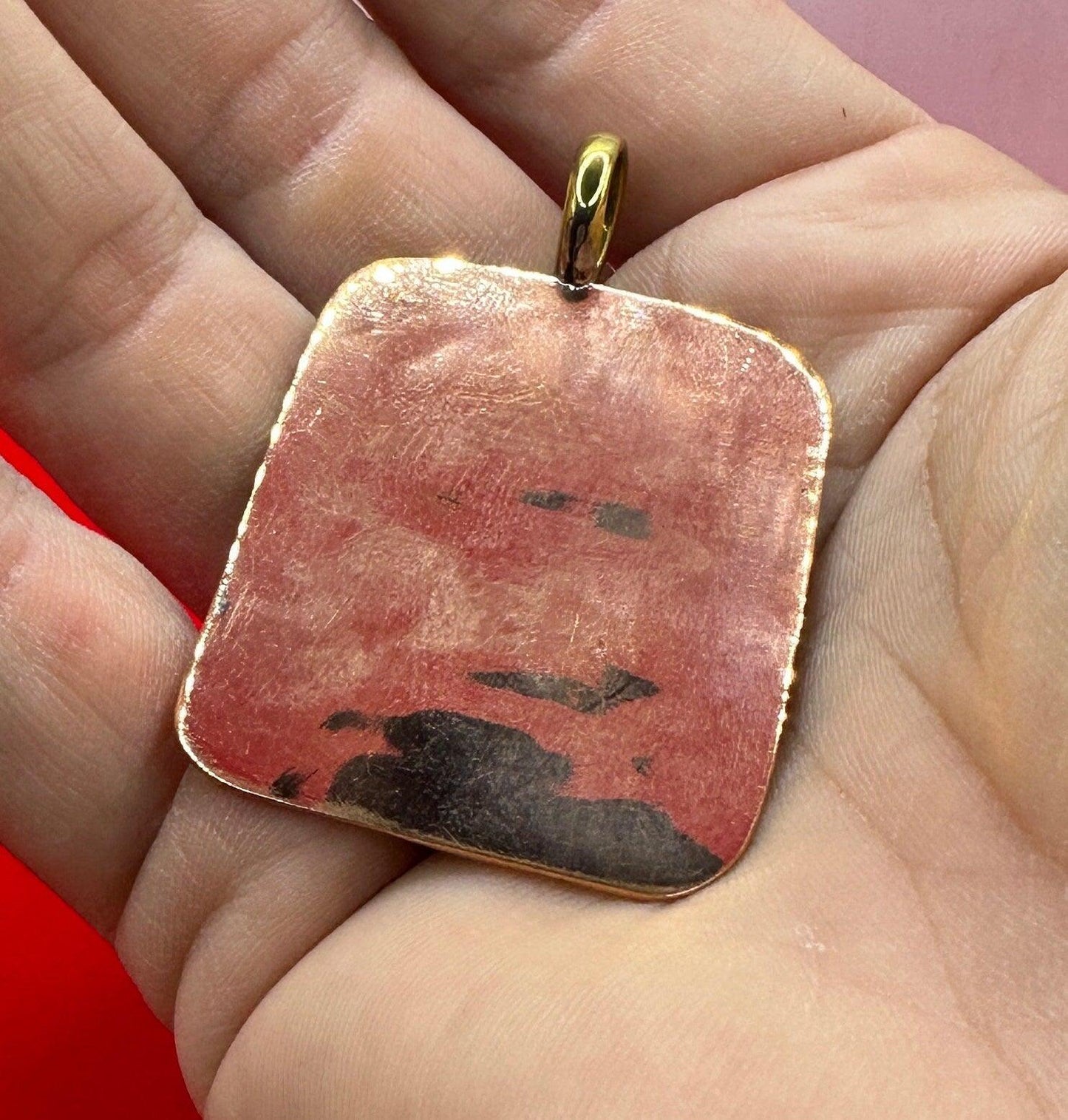 Beautiful Handmade Copper Pendant, Dia De Los Muertos Jewelry, Copper Jewelry, Copper Pendant, Arizona Copper, 10.81 grams