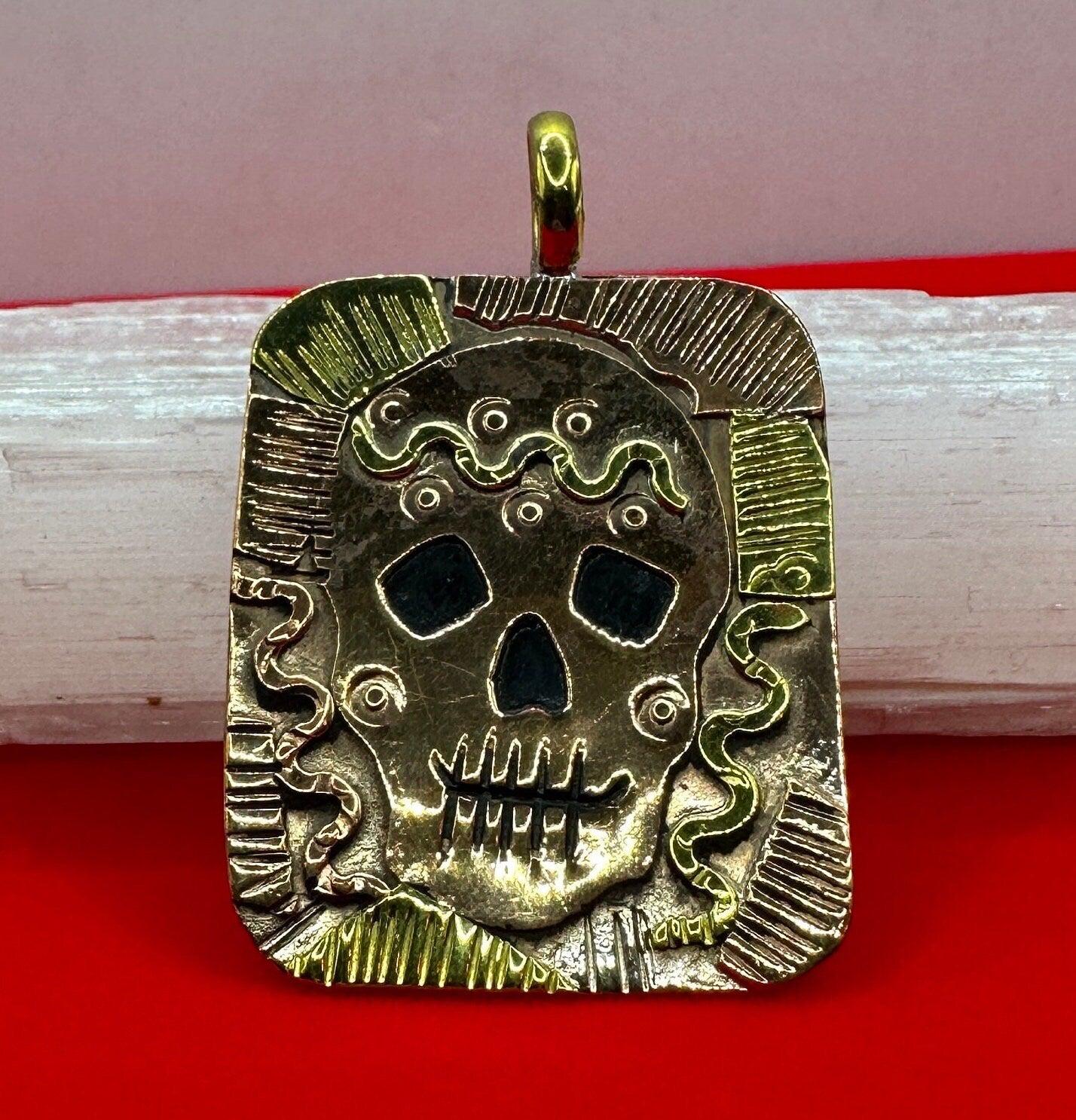 Beautiful Handmade Copper Pendant, Dia De Los Muertos Jewelry, Copper Jewelry, Copper Pendant, Arizona Copper, 10.81 grams