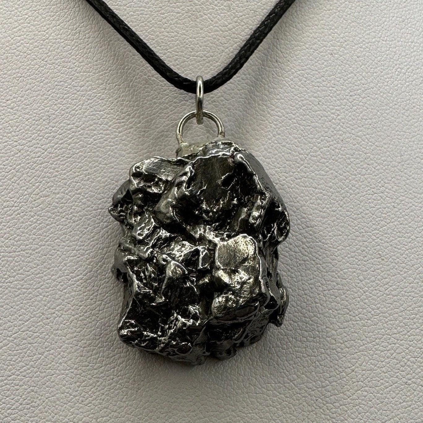 Beautiful Meteorite Campo del Cielo Pendant 37.19 grams, Astronomy Gift, Authentic Meteorite, Meteorite Jewelry, Meteorite Pendant, COA