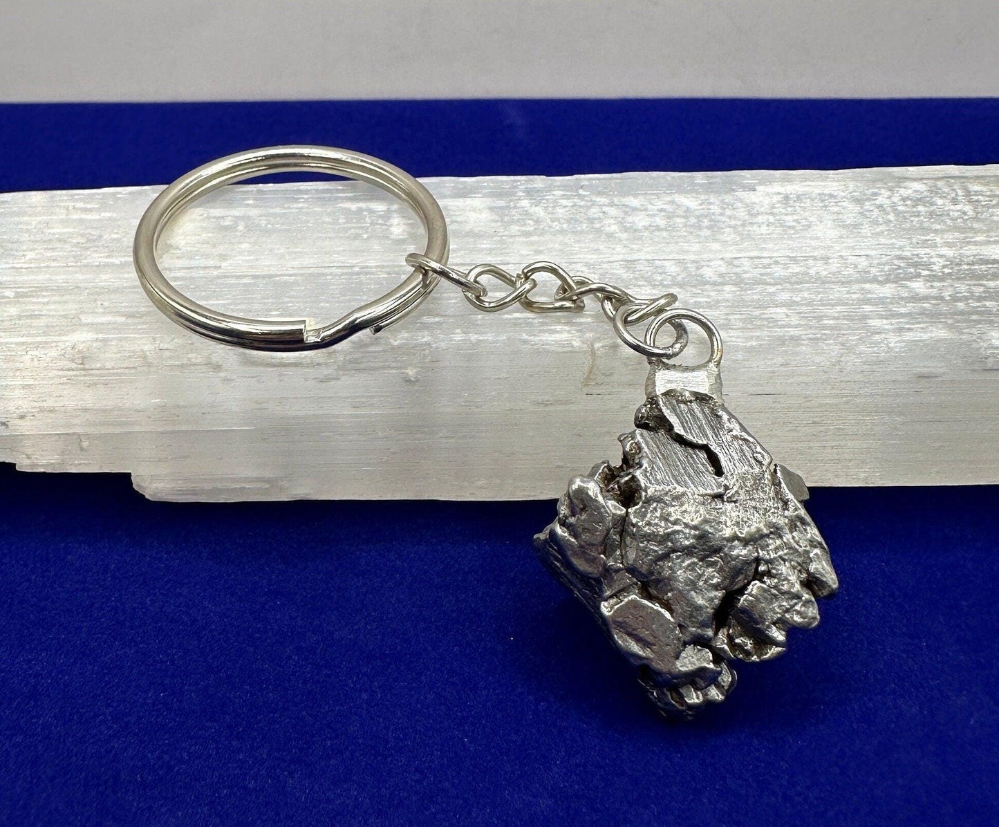 Rare Genuine Meteorite Campo del Cielo Keychain 25.63 grams, Beautiful and unique meteorite formation, Astronomy Gift, Space Gift