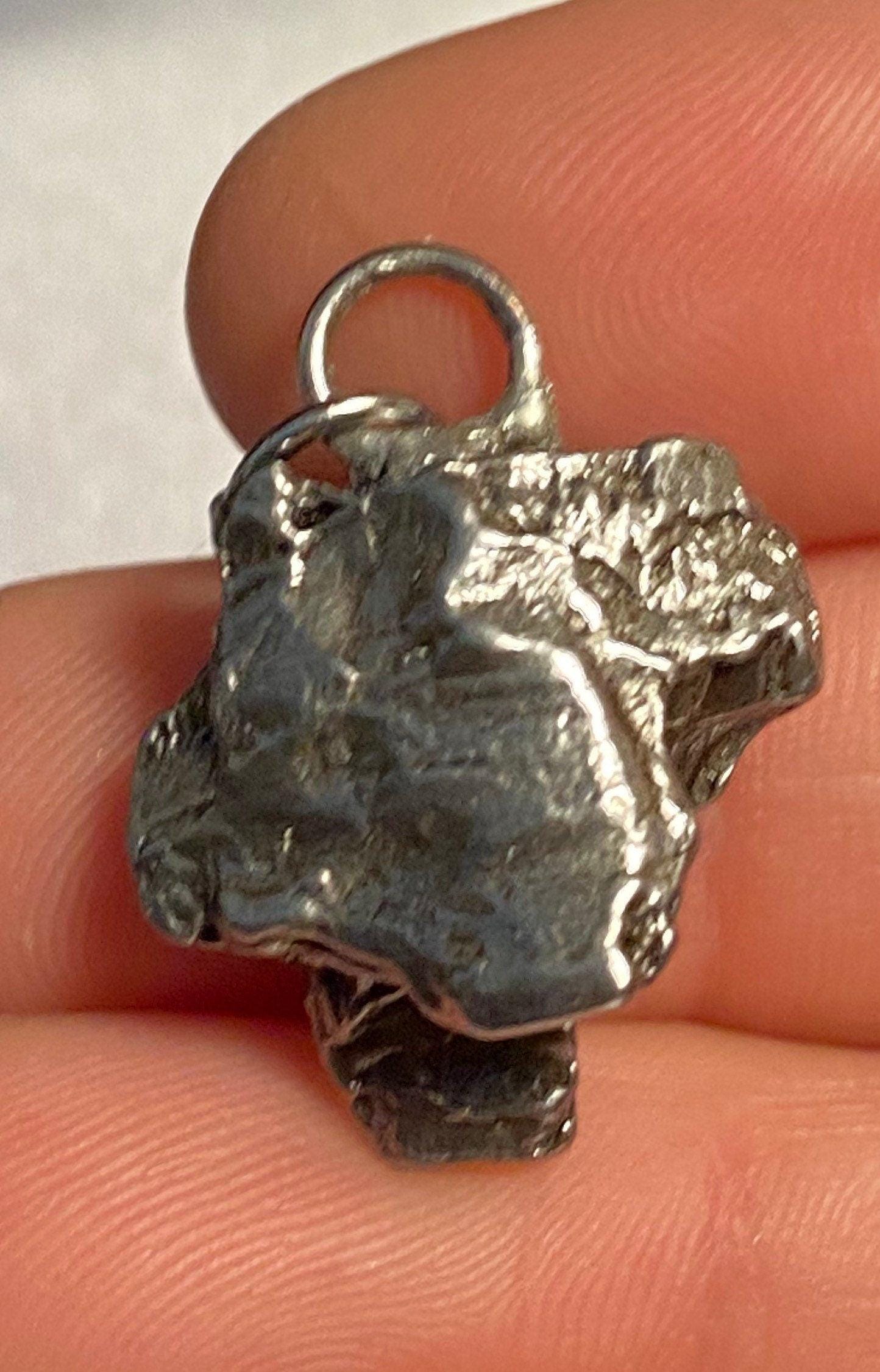 Campo del Cielo Meteorite Pendant 9.92 grams, smooth back, a gift from the cosmos