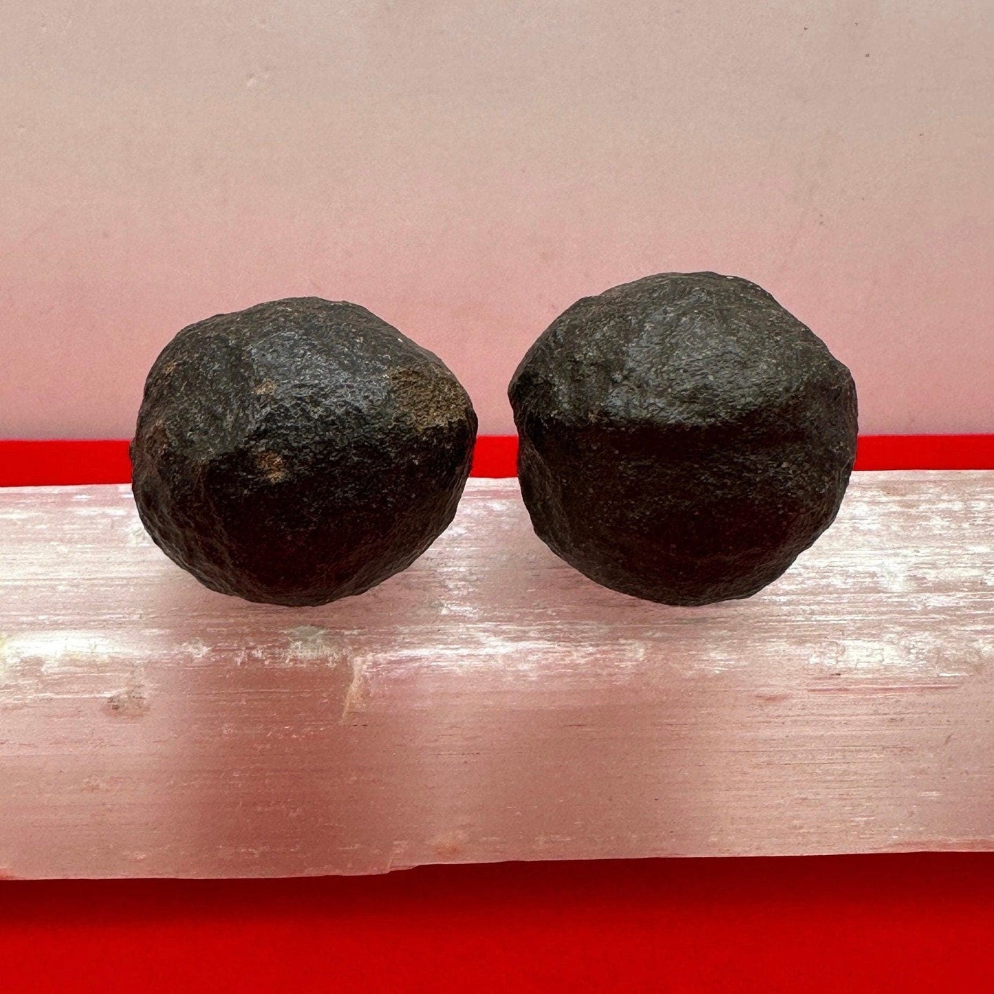 Rare and Unique Tiny Moqui Marbles, Pair of Stones, Shaman Stones, Southern Utah, Thunder Stones, Hopi Marbles, Sandstone, 41.54 grams