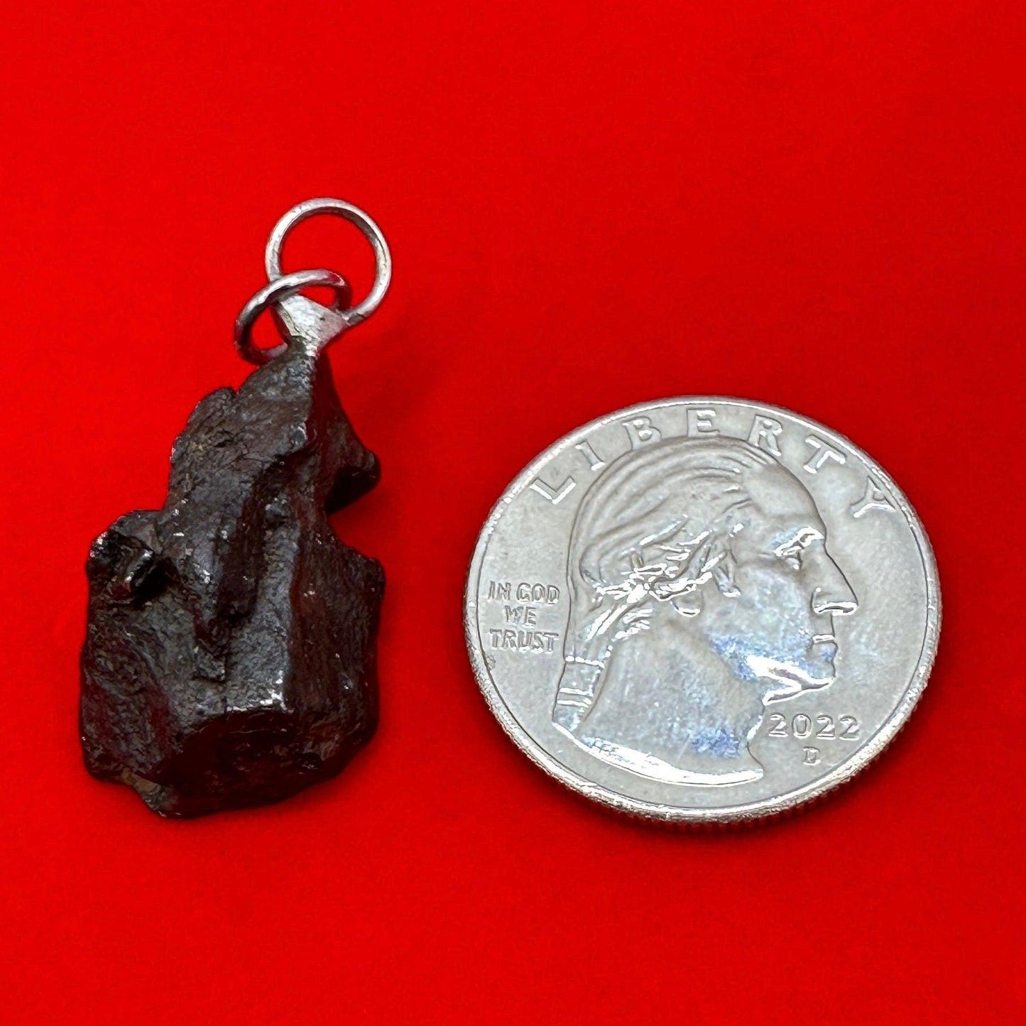 Rare Canyon Diablo Meteorite Pendant 9.74 grams, Beautiful and unique meteorite formation, Astronomy Gift, Space Gift, Iron Meteorite