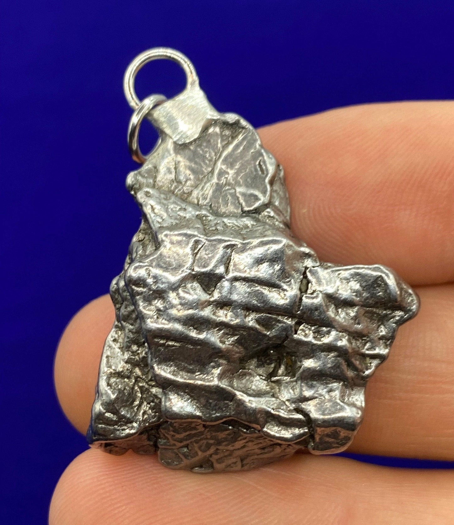 Unique Campo del Cielo Meteorite Pendant, Genuine Meteorite, Astronomy Gift, Space gift, Reiki, Meteorite Pendant, Iron Meteorite, 28.62g