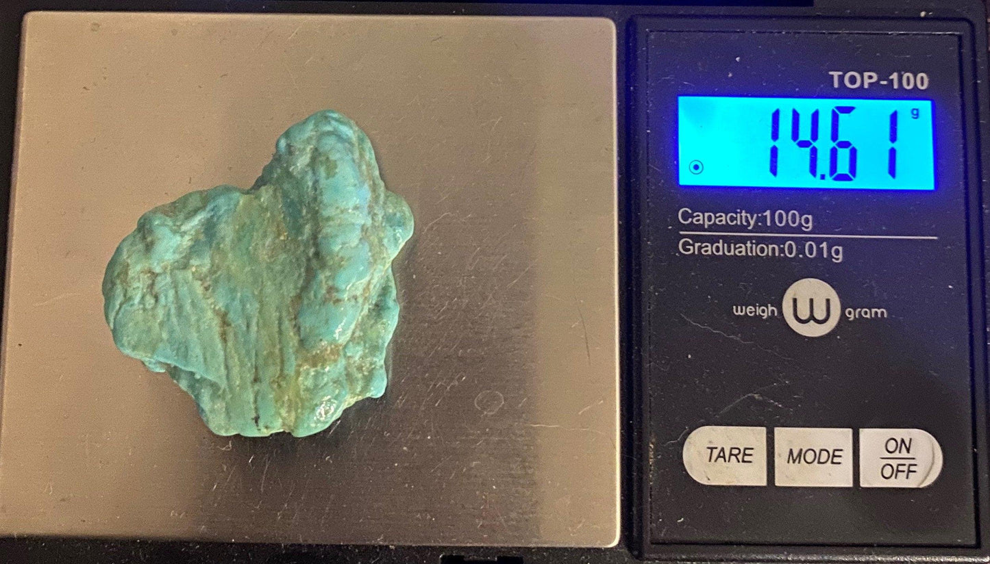 Beautiful High Quality Kingman Turquoise, Nugget, Ithaca Peak, Rock Collection, Reiki, Arizona, Arizona Turquoise, 14.61 grams|73.05 carats