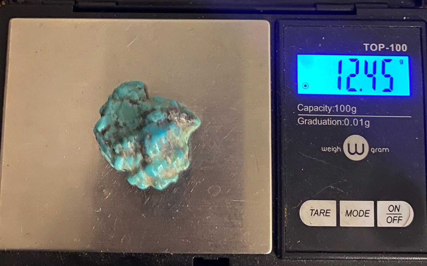 Beautiful High Quality Kingman Turquoise, Nugget, Ithaca Peak, Rock Collection, Reiki, Pyrite, Arizona Turquoise, 12.45 grams|62.25 carats