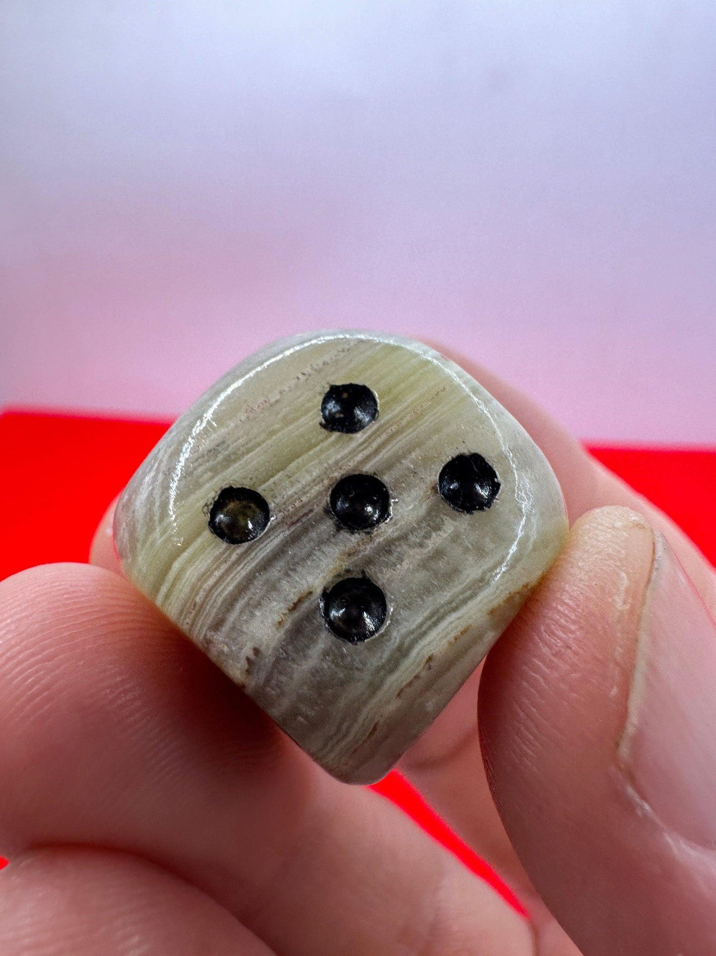 Green Onyx Dice Set: Handcrafted Mineral Dice for Gaming