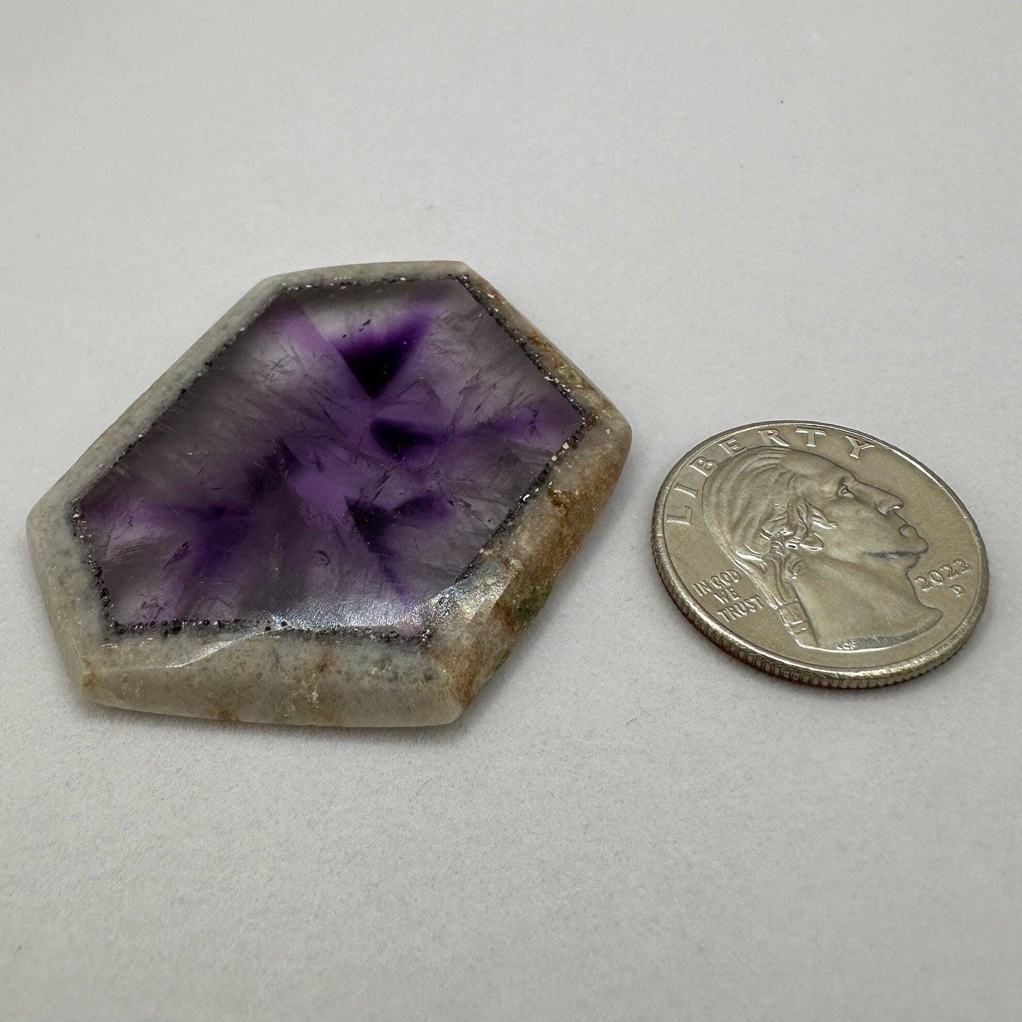 Atomic Amethyst, Trapiche Amethyst, Atomic Amethyst Slice, Amethyst Crystal, Rare Amethyst Crystal, Reiki Healing , Reiki Healing, 20.88g