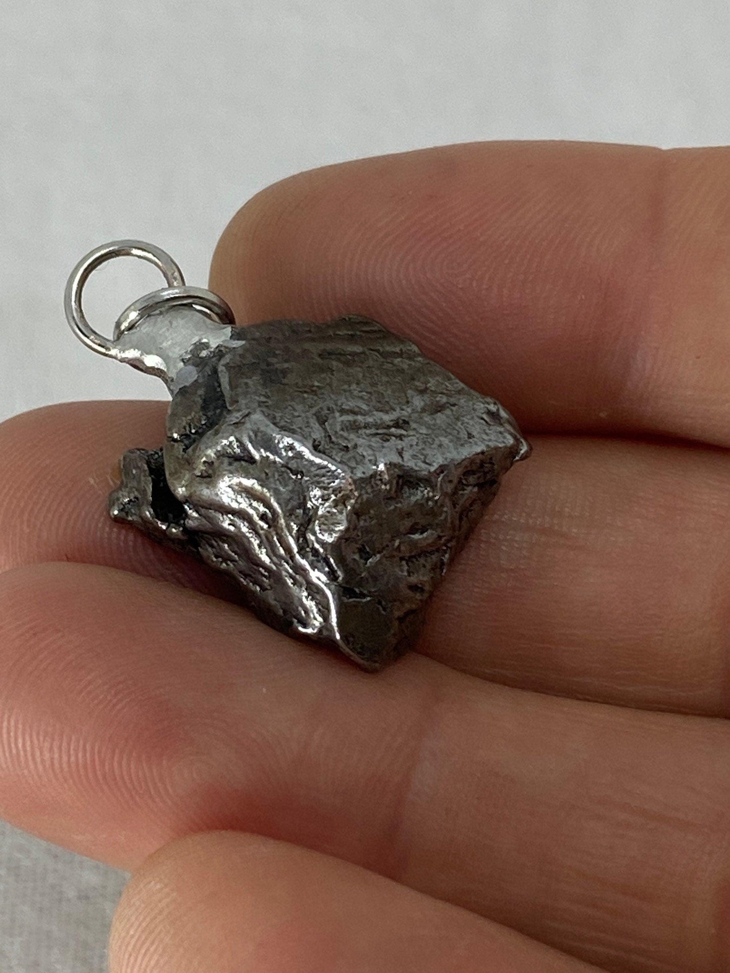 Rare Meteorite Campo del Cielo Pendant 14.35 grams, Beautiful formation, a gift from the cosmos, free shipping!