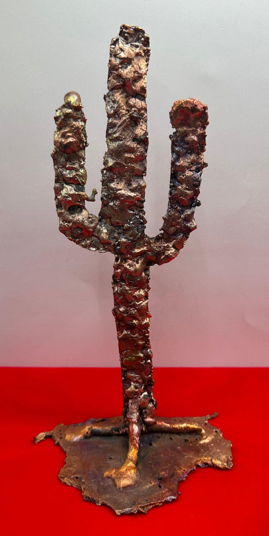 Beautiful Copper Cactus Sculpture, Arizona Copper, Copper from Globe Arizona, Southwest Gift, Arizona Gift, 11.9 ounces