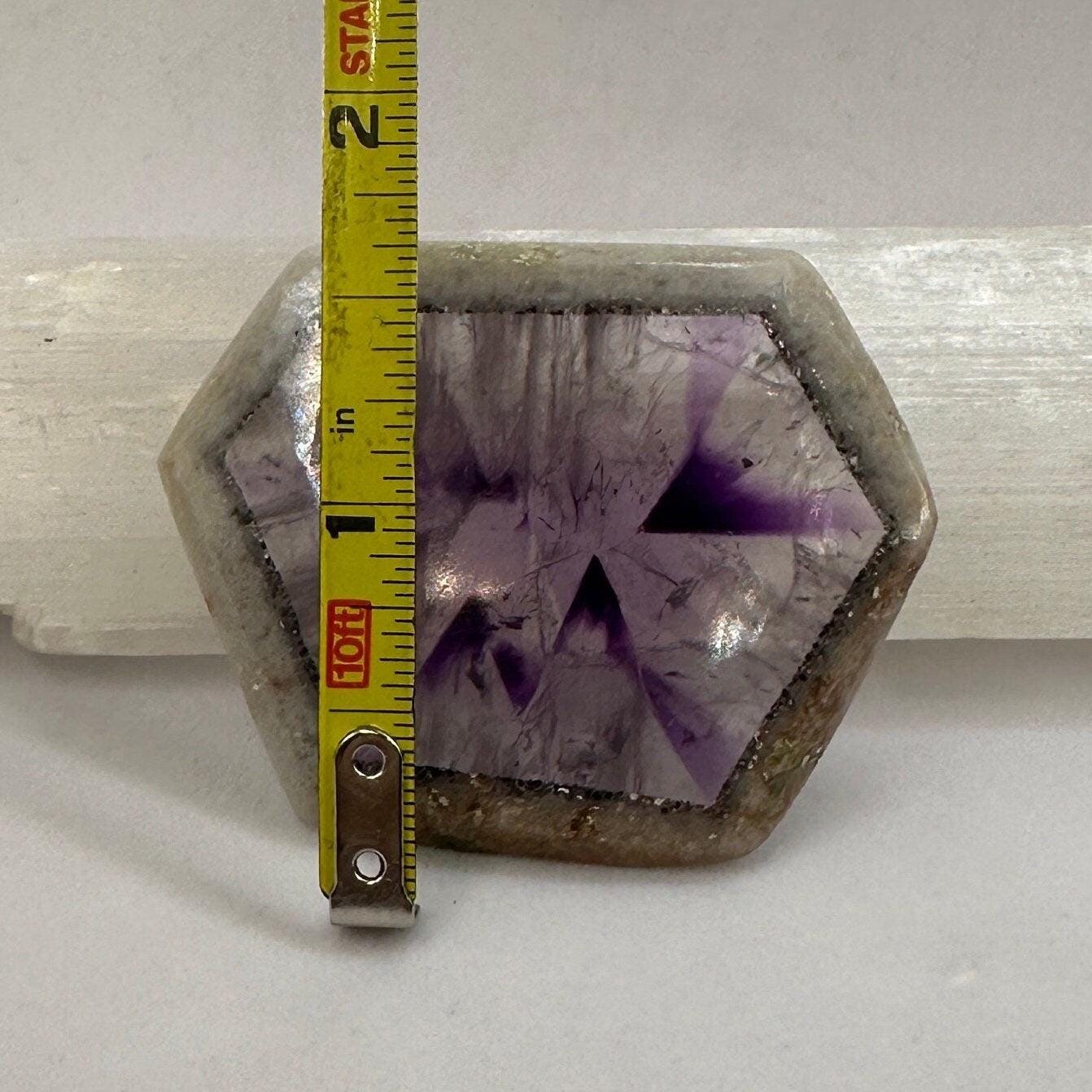 Atomic Amethyst, Trapiche Amethyst, Atomic Amethyst Slice, Amethyst Crystal, Rare Amethyst Crystal, Reiki Healing , Reiki Healing, 20.88g