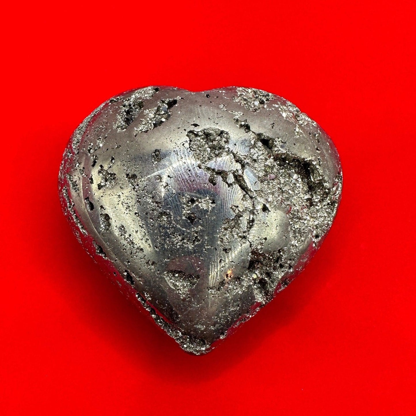 Beautiful Pyrite Heart, Pyrite, Heart Shaped, Balance, Heart, Arizona Pyrite, willpower, Mothers Day, Fools Gold, 11.5 ounces