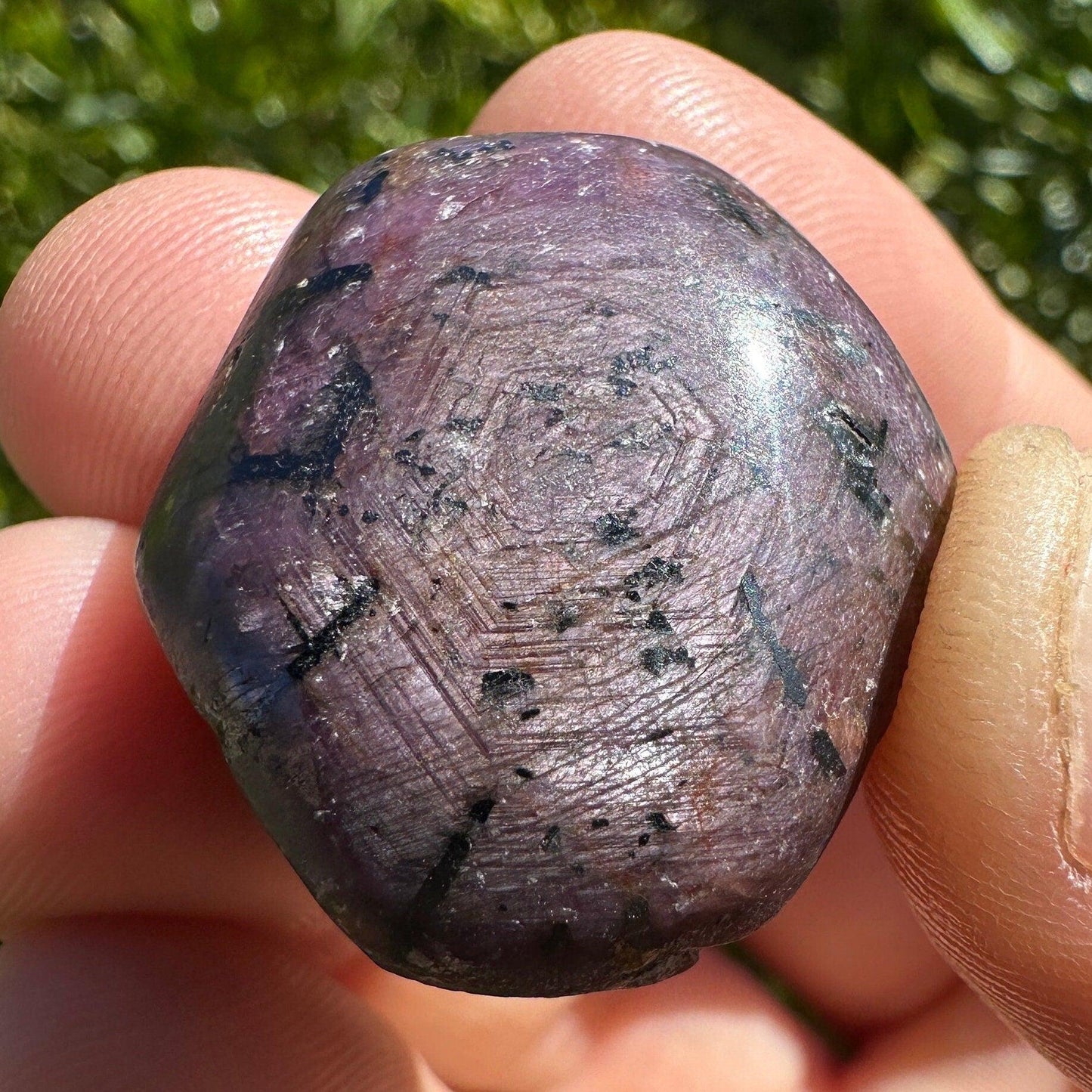 Beautiful Natural Polished Ruby, Mined out of India, Has a gorgeous chatoyancy, July Birthstone, Root Chakra, Ruby, 28.82 Grams