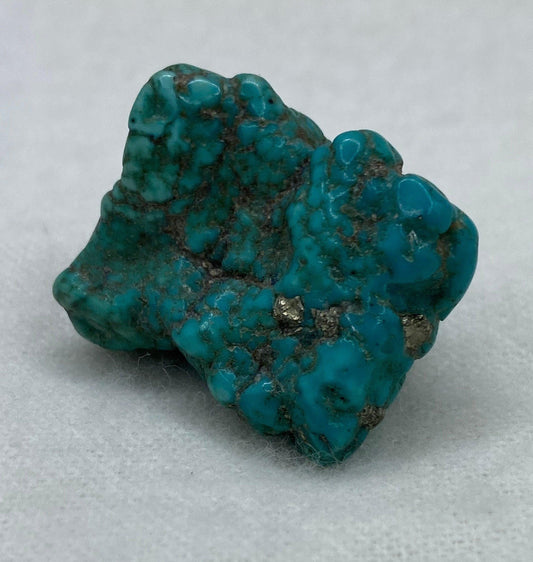 Beautiful High Quality Kingman Turquoise, Nugget, Ithaca Peak, Rock Collection, Reiki, Pyrite, Arizona Turquoise, 12.84 grams|64.2 carats