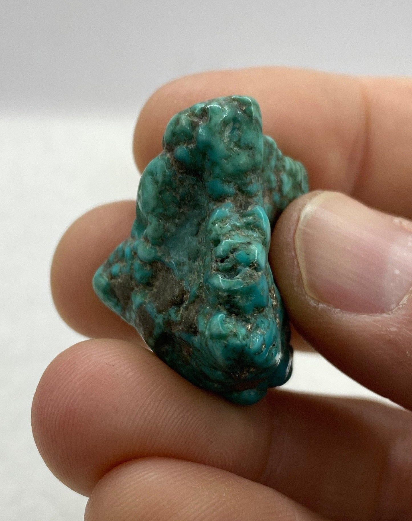 Beautiful High Quality Kingman Turquoise, Nugget, Ithaca Peak, Rock Collection, Reiki, Pyrite, Arizona Turquoise, 12.84 grams|64.2 carats