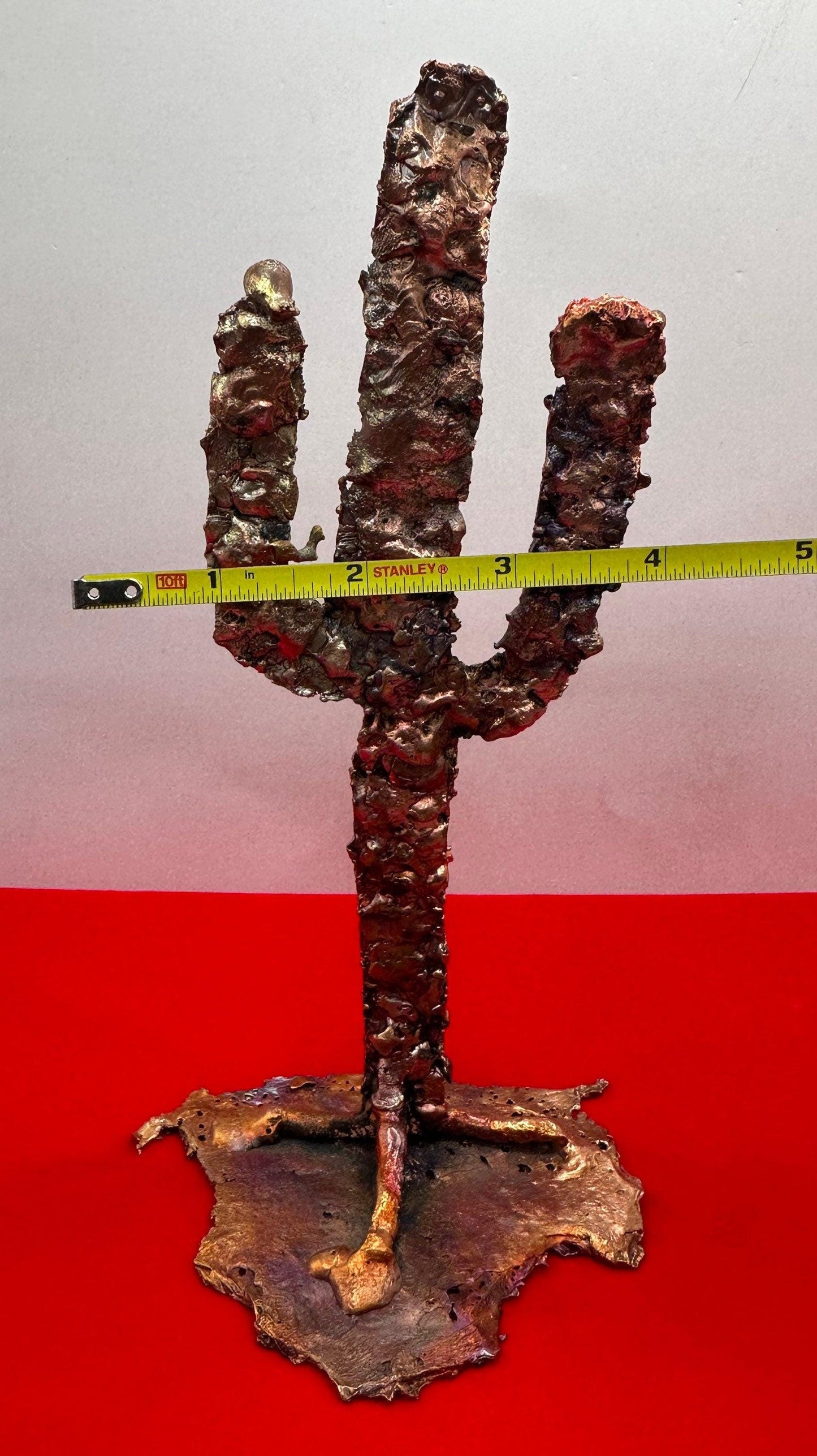 Beautiful Copper Cactus Sculpture, Arizona Copper, Copper from Globe Arizona, Southwest Gift, Arizona Gift, 11.9 ounces