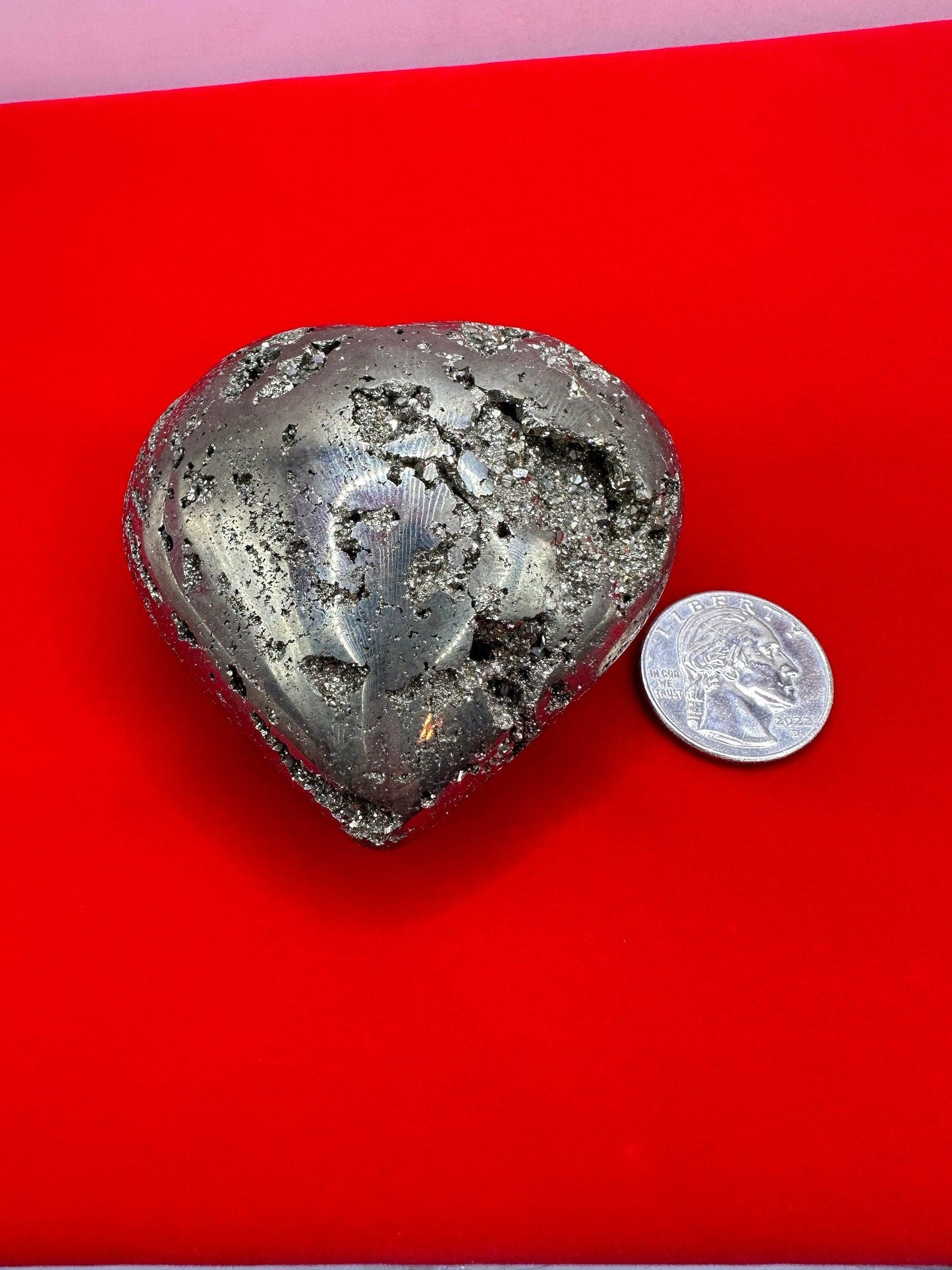 Beautiful Pyrite Heart, Pyrite, Heart Shaped, Balance, Heart, Arizona Pyrite, willpower, Mothers Day, Fools Gold, 11.5 ounces