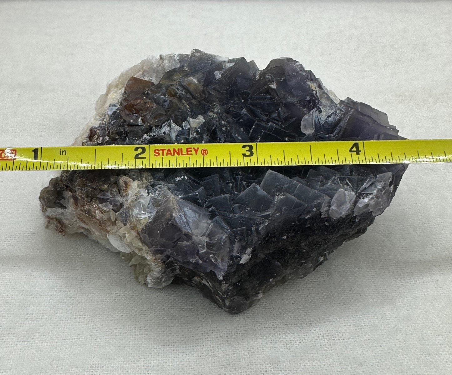 Beautiful Natural Purple Fluorite Crystal, Dog Tooth Calcite, Fluorite, Pakistan, Balancing, Superb Luster, Third Eye, 384 grams