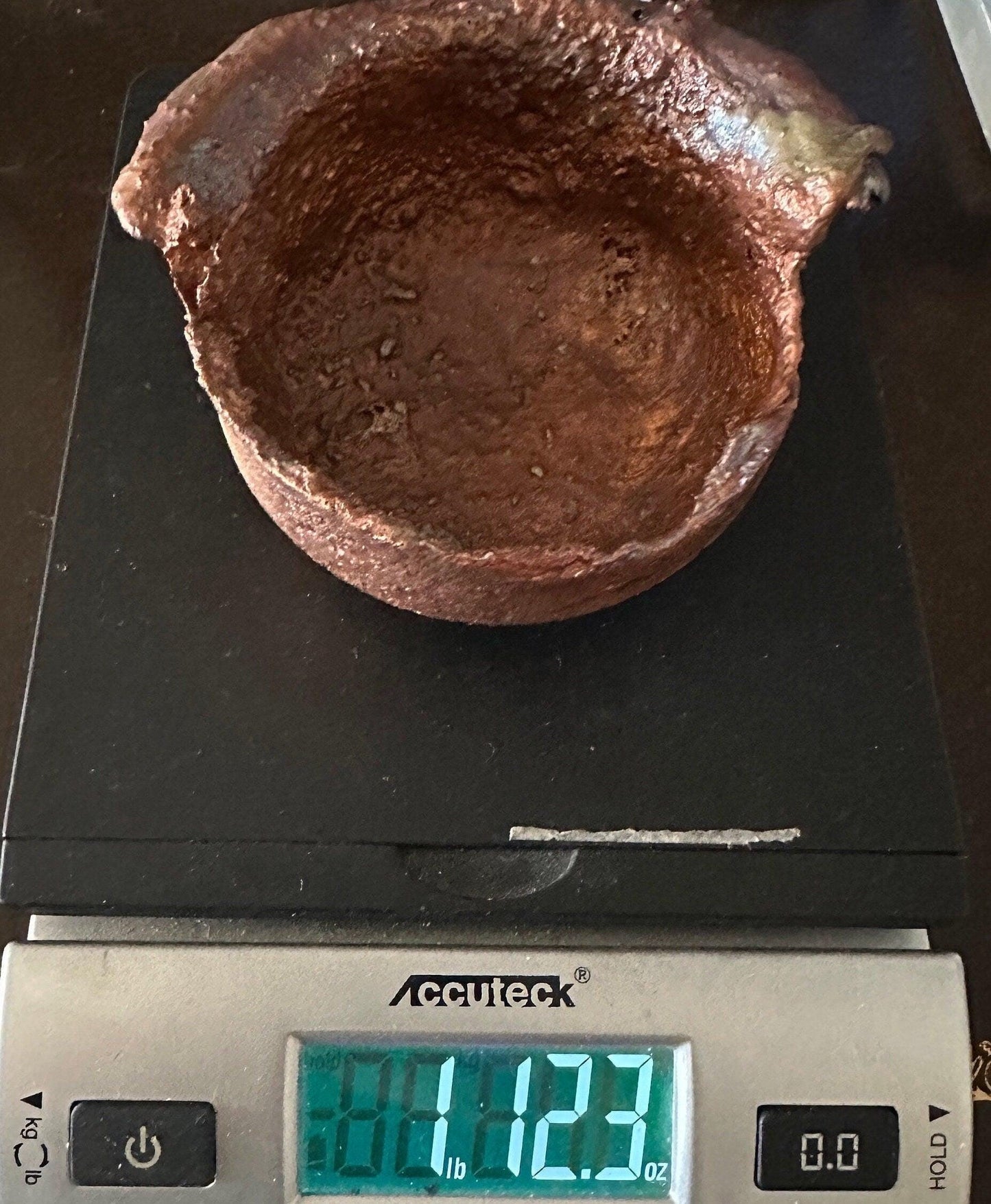 Beautiful Multicolored Golden Medium Splash Copper Bowl from Arizona, A Unique Gift for you or loved one, 1 lb 12.3 ounces