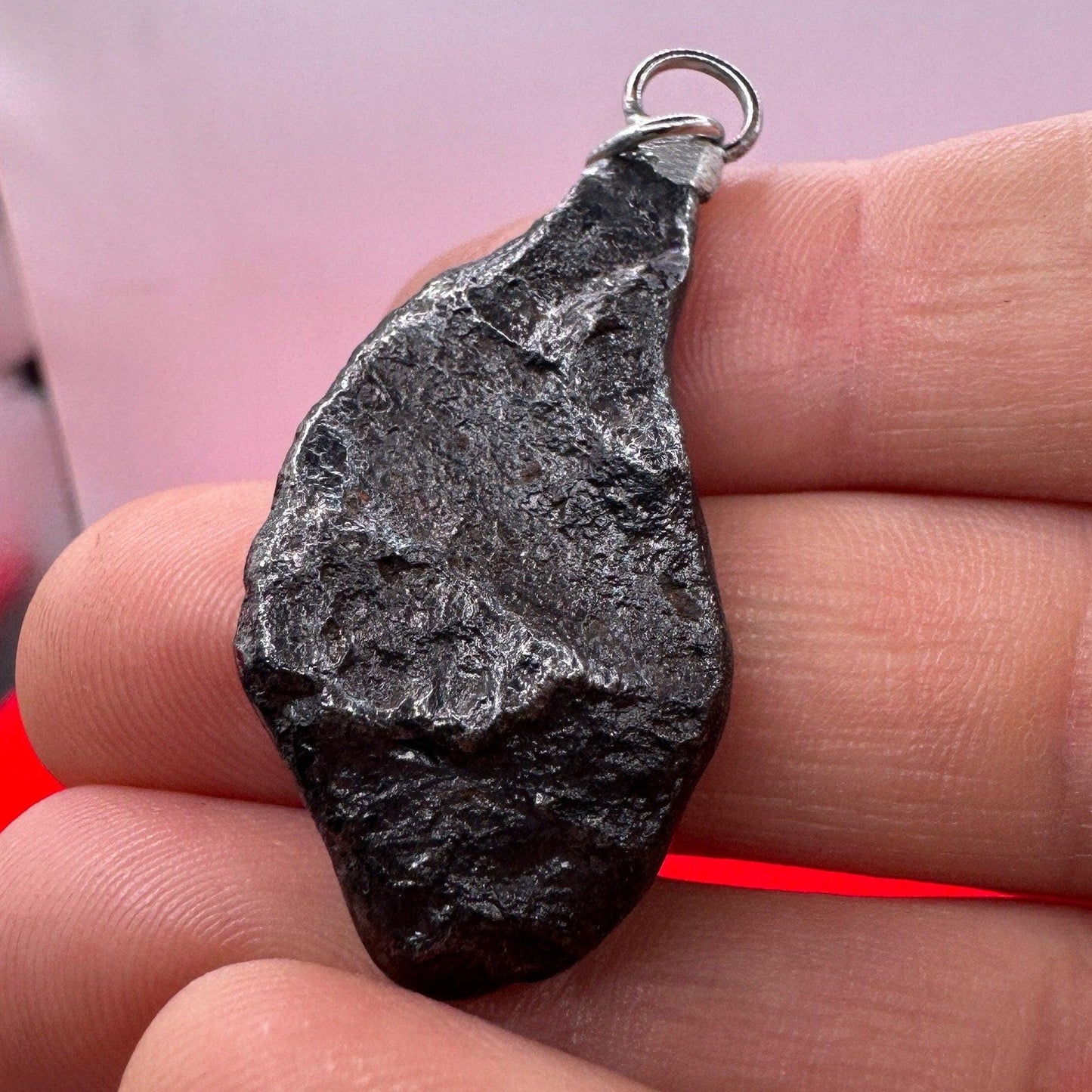 Sikhote-Alin Meteorite Pendant 20.28 grams, Astronomy Gift, Authentic Meteorite, Space Gift, Meteorite Jewelry, Iron Meteorite