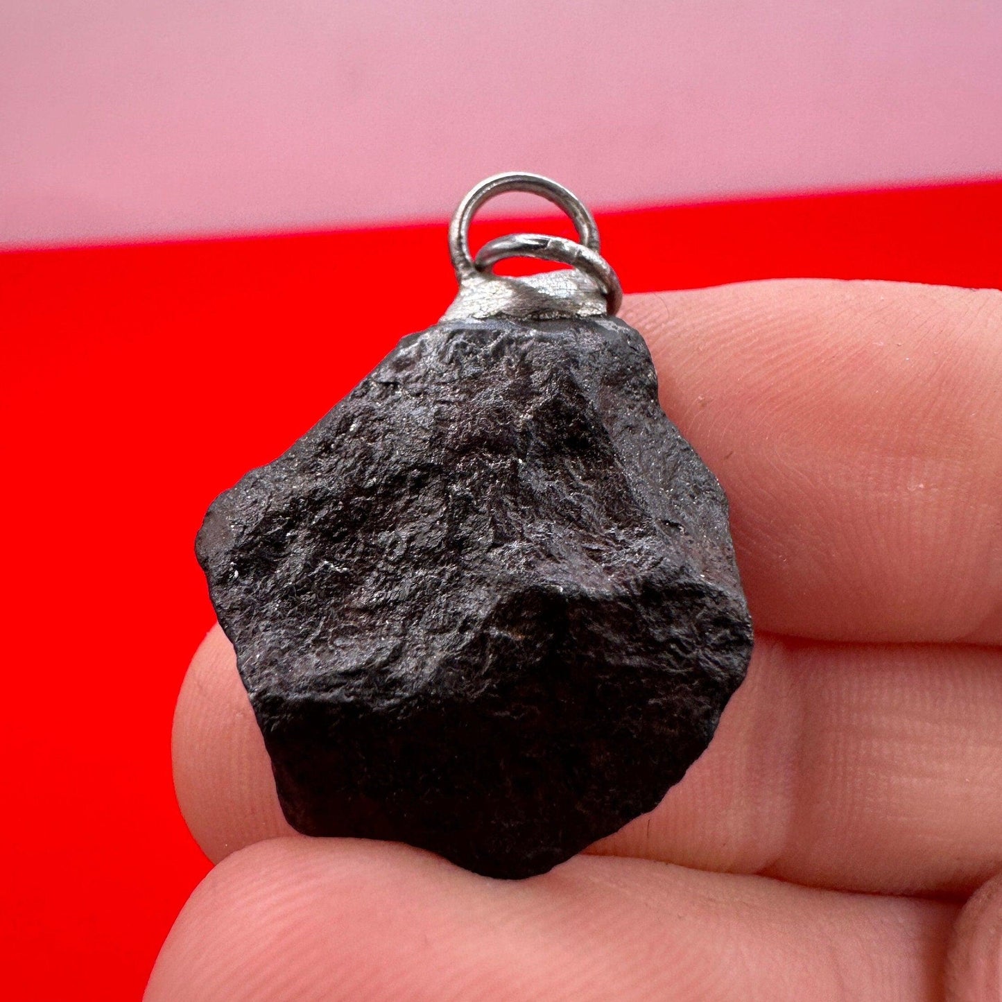 Rare Canyon Diablo Meteorite Pendant 10.22 grams, Beautiful and unique meteorite formation, Astronomy Gift, Space Gift, Iron Meteorite