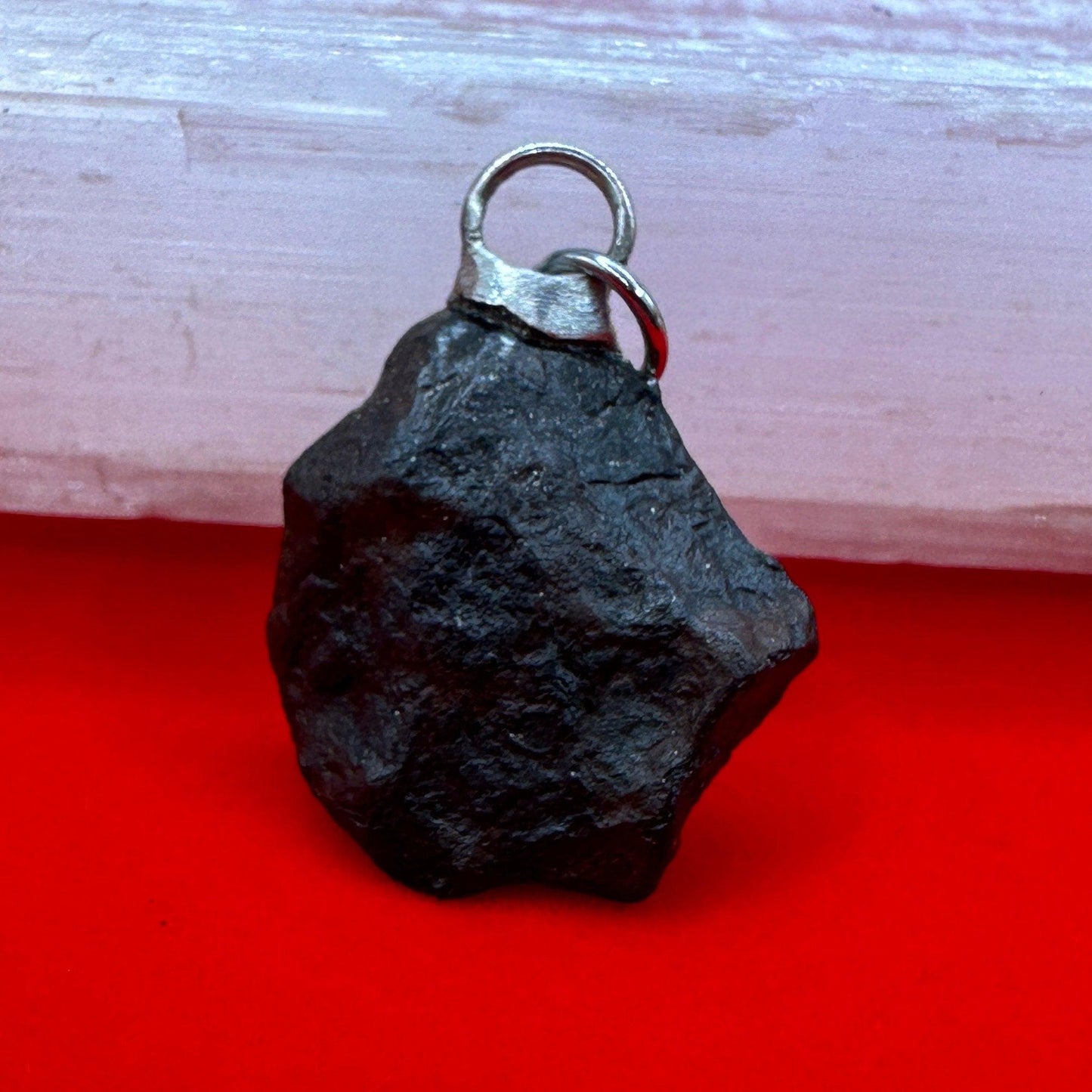 Rare Canyon Diablo Meteorite Pendant 10.22 grams, Beautiful and unique meteorite formation, Astronomy Gift, Space Gift, Iron Meteorite