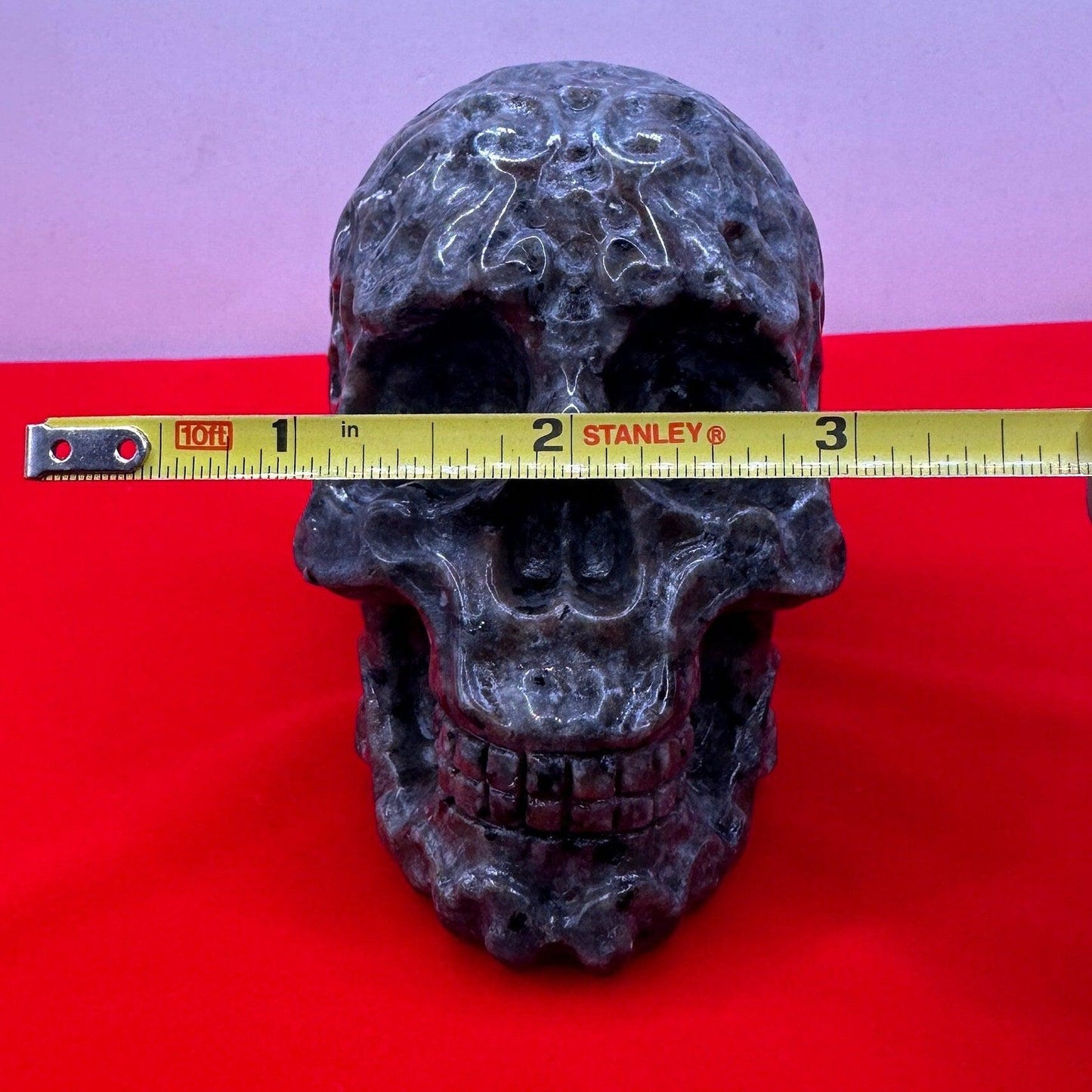 Yooperlite Skull, Handmade Skull, Stone Skull, Home Decor, Office Decor, Skull Collection, UV Stone, Michigan Yooperlite, 1 lb 5 ounces