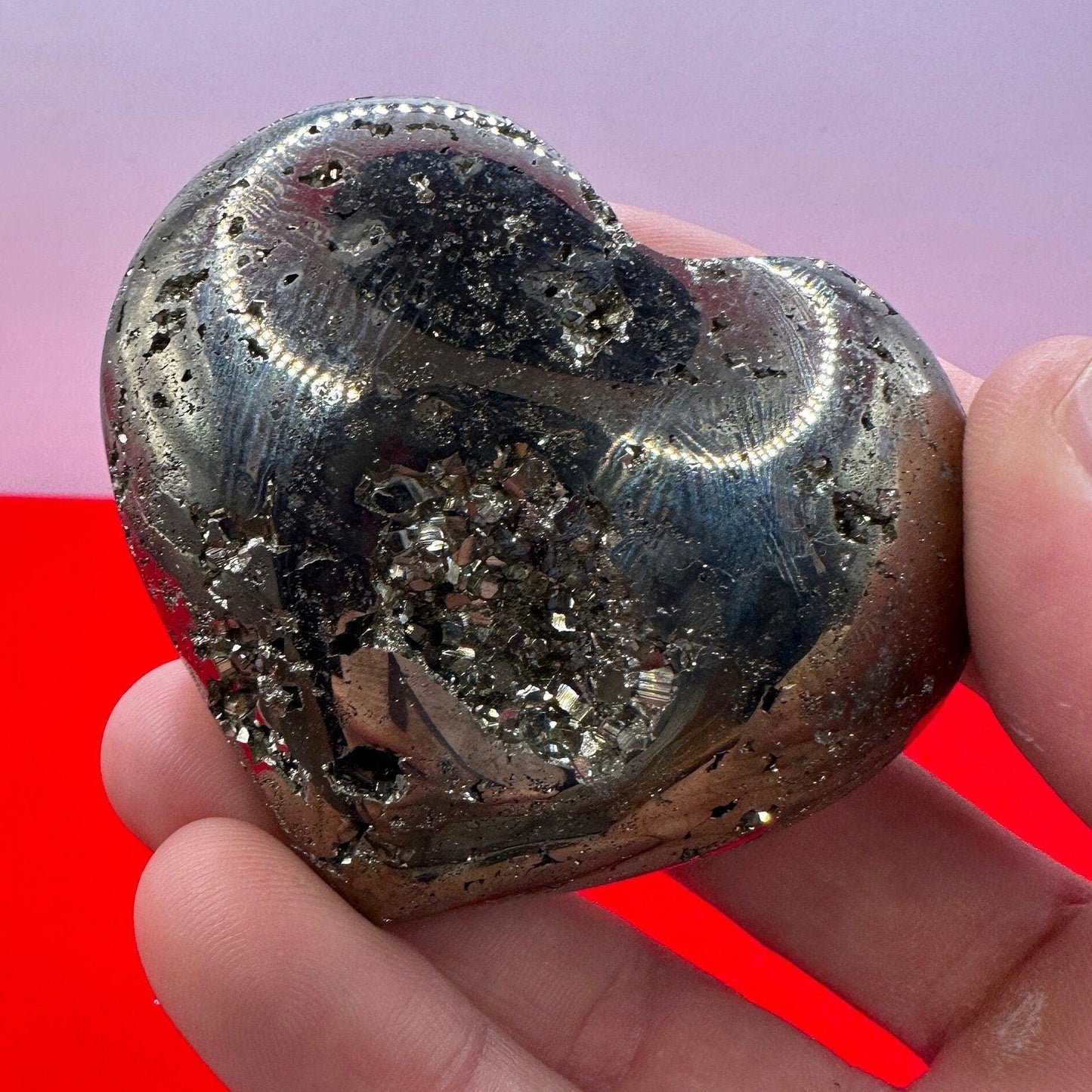 Beautiful Pyrite Heart, Pyrite, Heart Shaped, Balance, Heart, Arizona Pyrite, willpower, Mothers Day, Fools Gold, 6.9 ounces