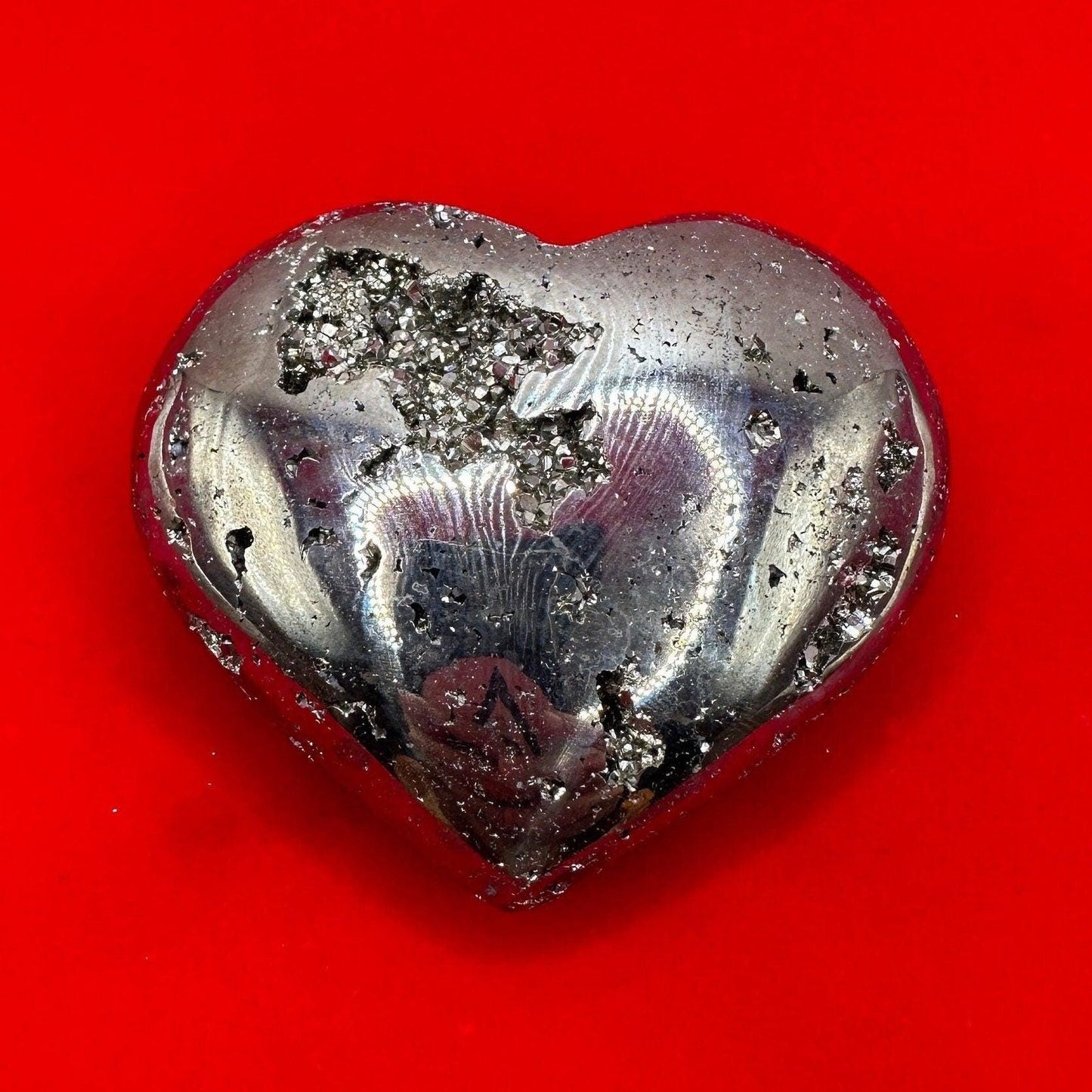 Beautiful Pyrite Heart, Pyrite, Heart Shaped, Balance, Heart, Arizona Pyrite, willpower, Mothers Day, Fools Gold, 6.9 ounces