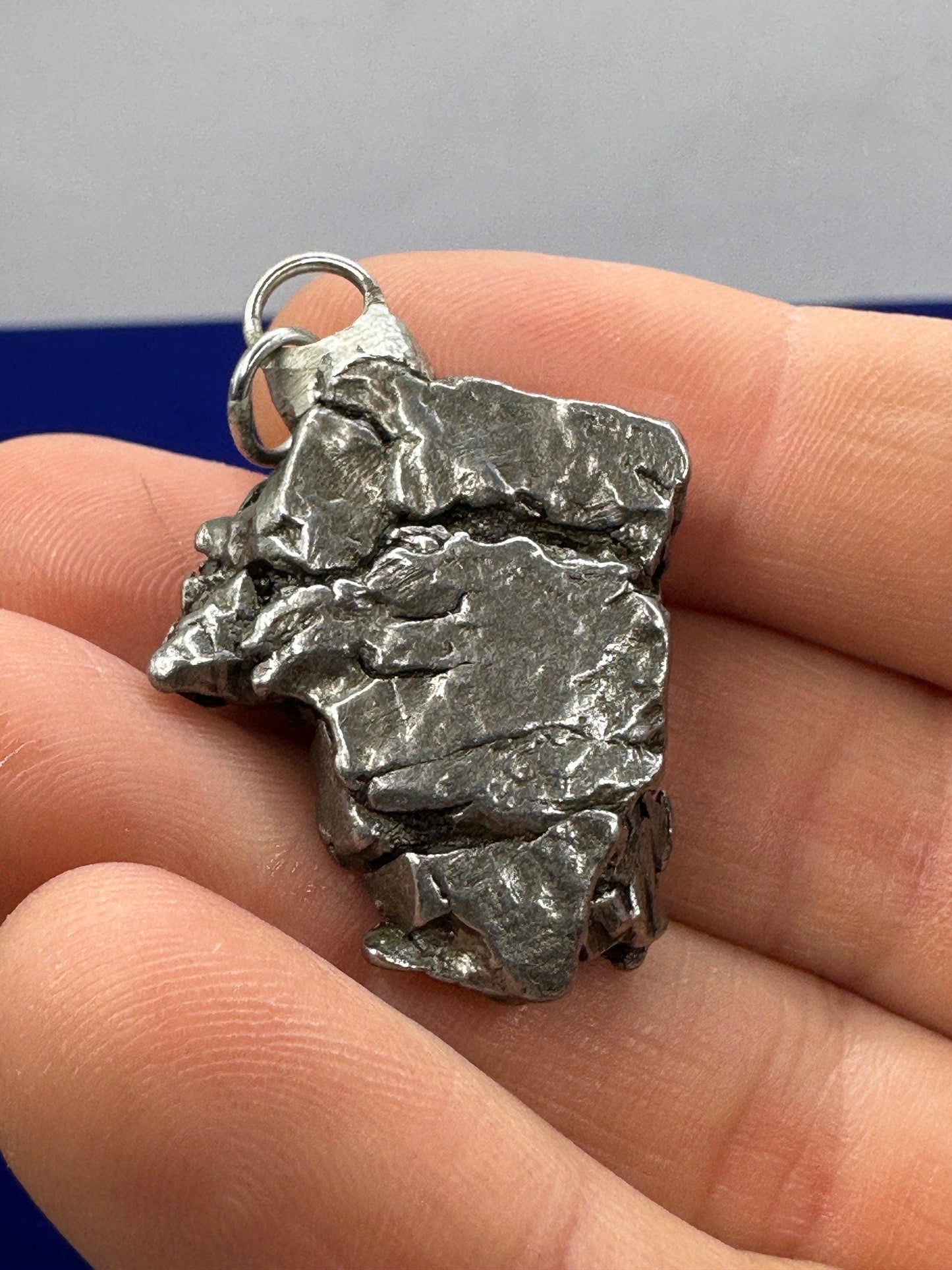 Beautiful Meteorite Campo del Cielo Pendant 20.56 grams, Astronomy Gift, Authentic Meteorite, Meteorite Jewelry, Meteorite Pendant, COA