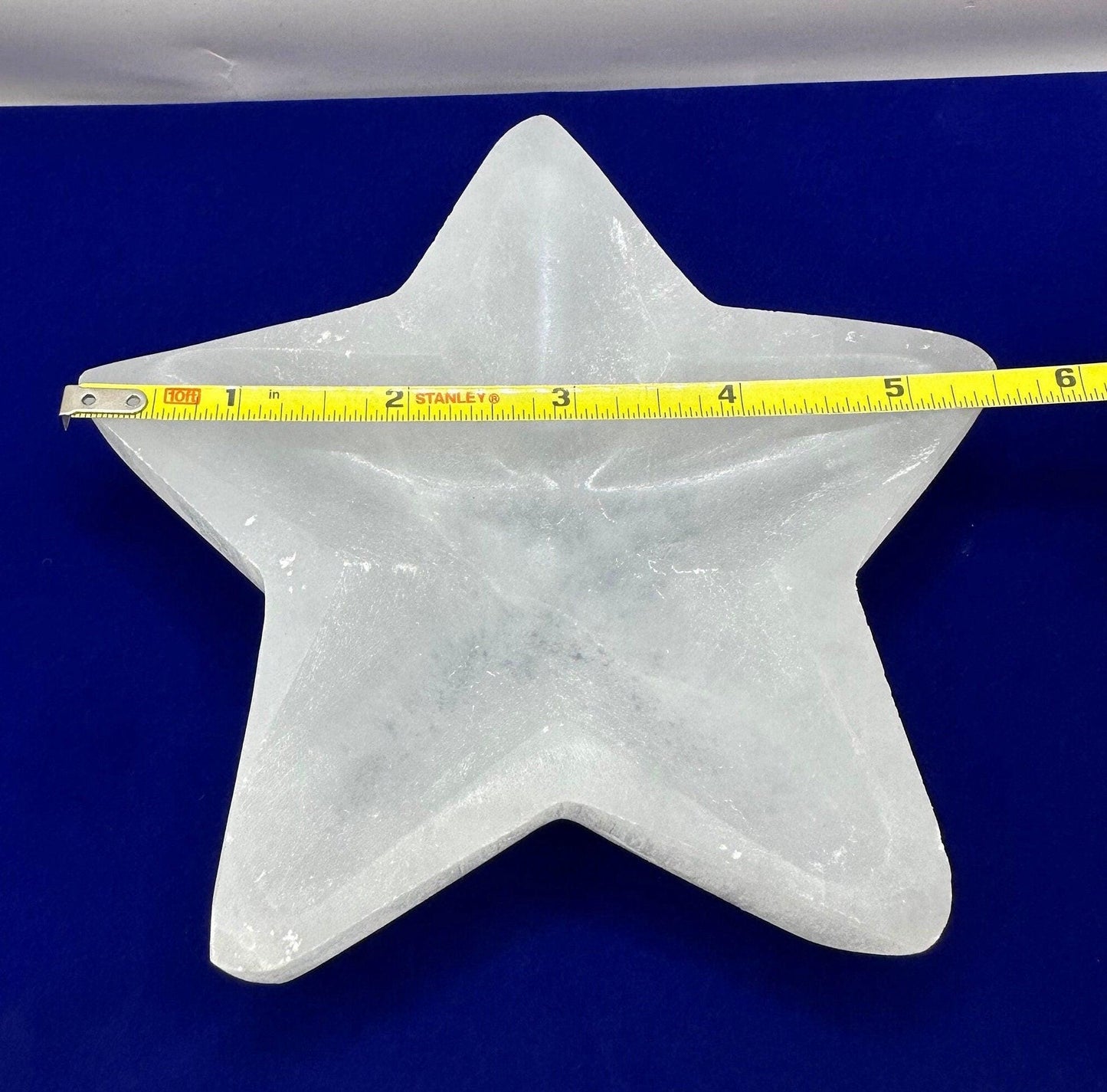 Selenite Star Shaped Charging Bowl, Moroccan Selenite, Energy Healing, Reiki, Handmade Bowl, smooth surfaces,  1 lb 3.4 ounces