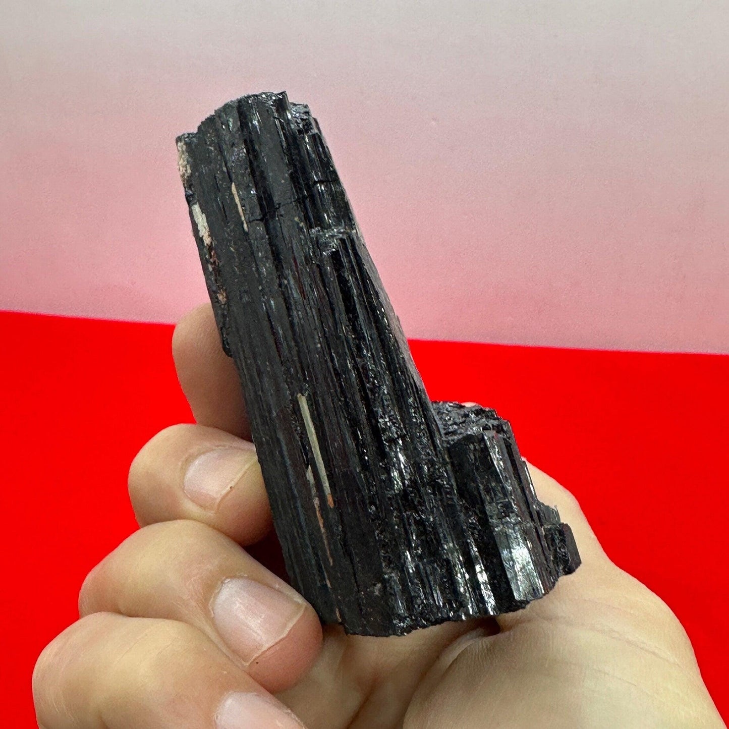 Black Tourmaline uncut natural stone, Beautiful and I cute, Psychic Protection, Rock Collection, Office Decor, Home Decor, 248 grams