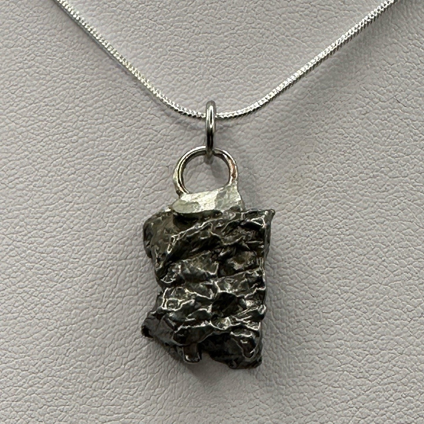 Beautiful Meteorite Campo del Cielo Pendant 6.72 grams, Astronomy Gift, Authentic Meteorite, Meteorite Jewelry, Meteorite Pendant, COA