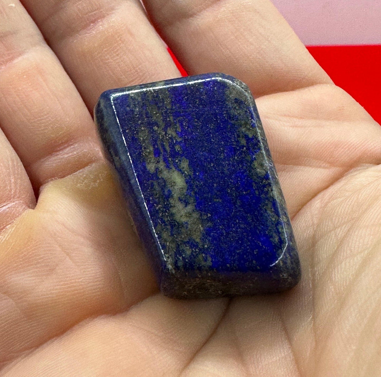 Beautiful High Quality Lapis Lazuli tumbled stone, Rock Collection, Reiki, Throat Chakra, Blue Stone, 30.18 grams