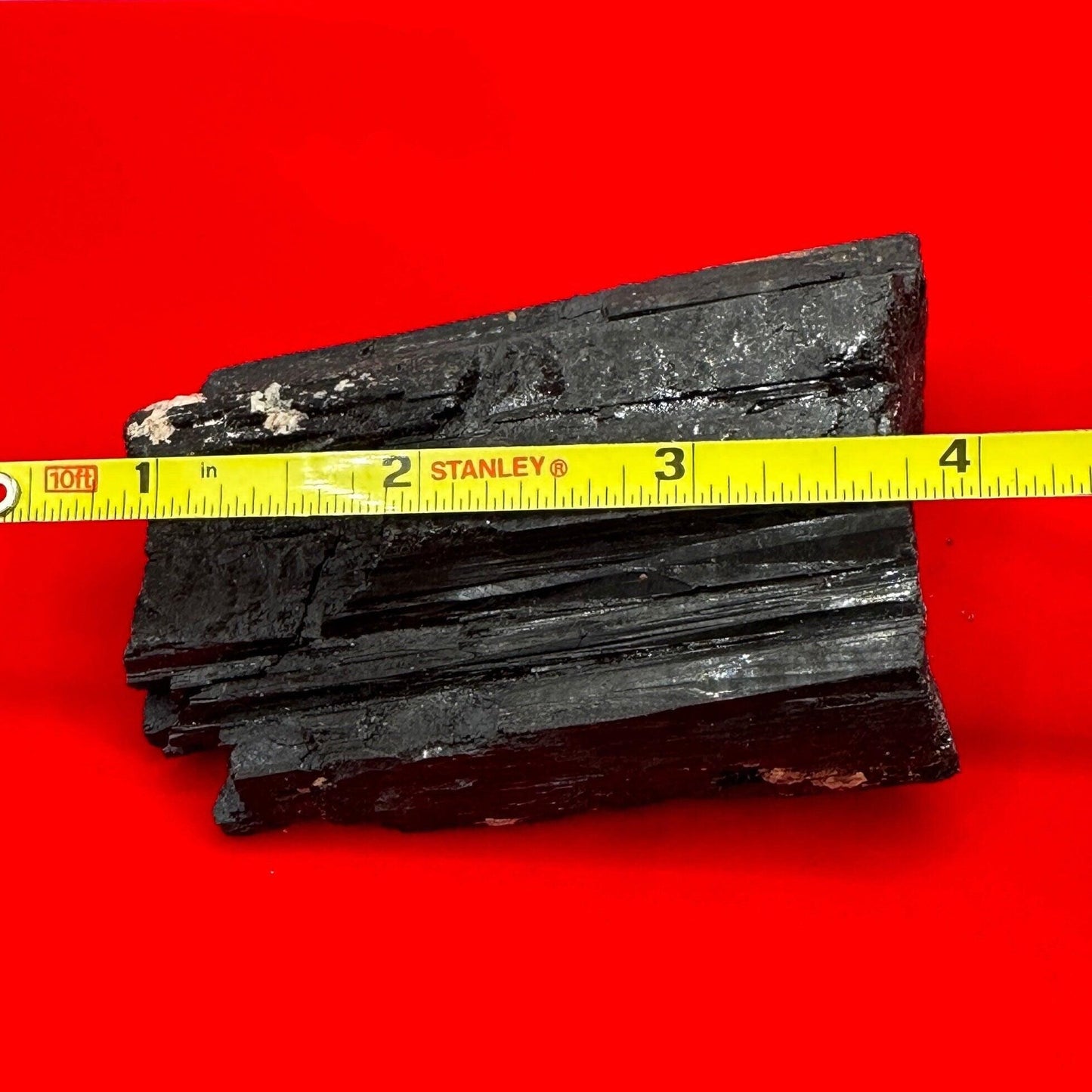 Black Tourmaline uncut natural stone, Beautiful and I cute, Psychic Protection, Rock Collection, Office Decor, Home Decor, 248 grams