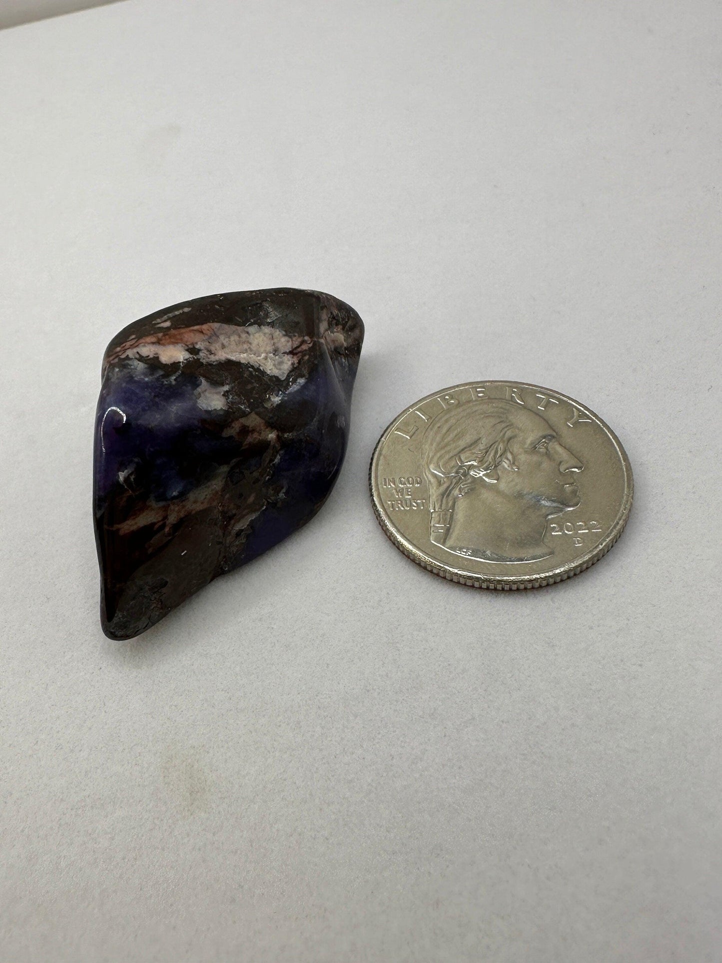 Sugalite Specimen, Polished Sugalite, Rare Sugalite, Inner Peace, South African, Reiki Energy Work, Authentic Sugalite, 19.34 grams