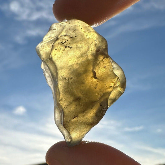 Rare Green Libyan Desert Glass, Libyan Gold Tektite, Golden Moldavite, Manifestation Talisman, Astronomy Gift, Space Gift, 18.73 grams