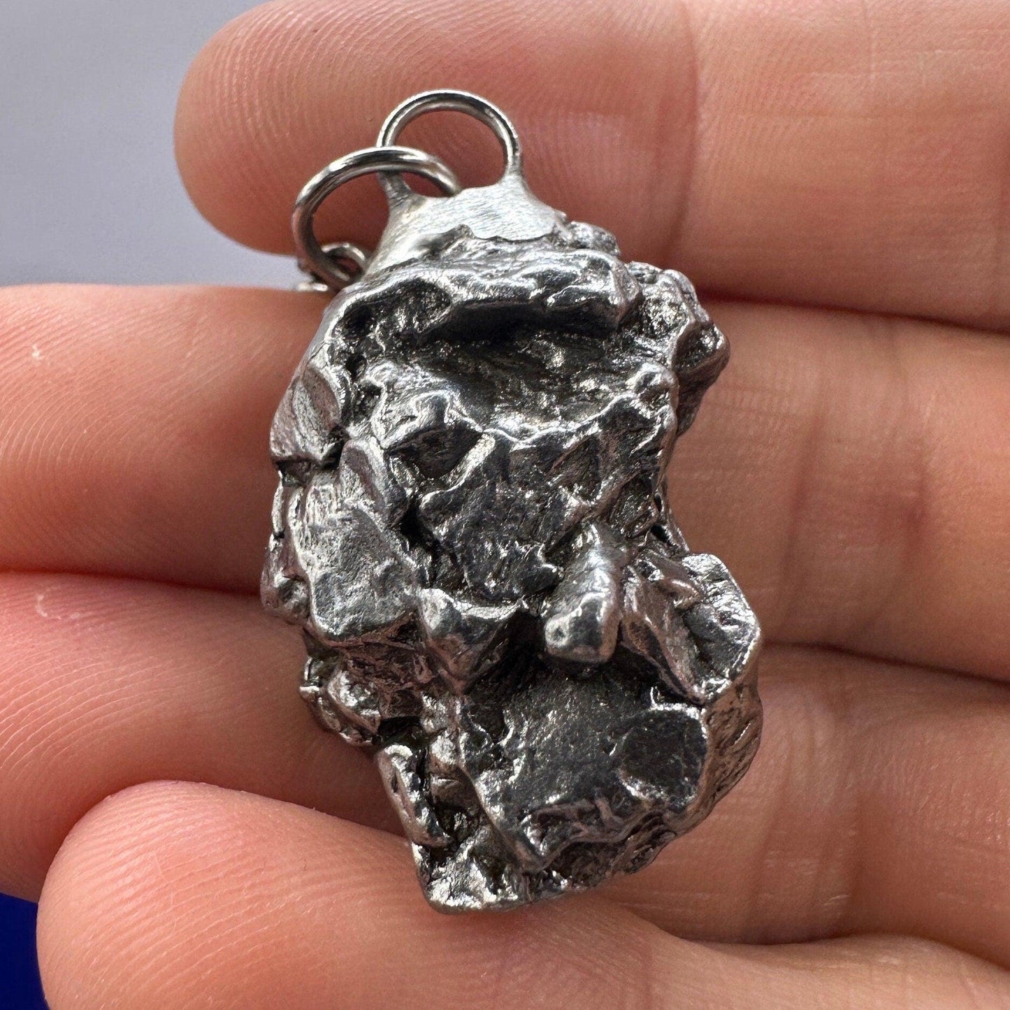 Rare Genuine Meteorite Campo del Cielo Keychain 36.54 grams, Beautiful and unique meteorite formation, Astronomy Gift, Space Gift