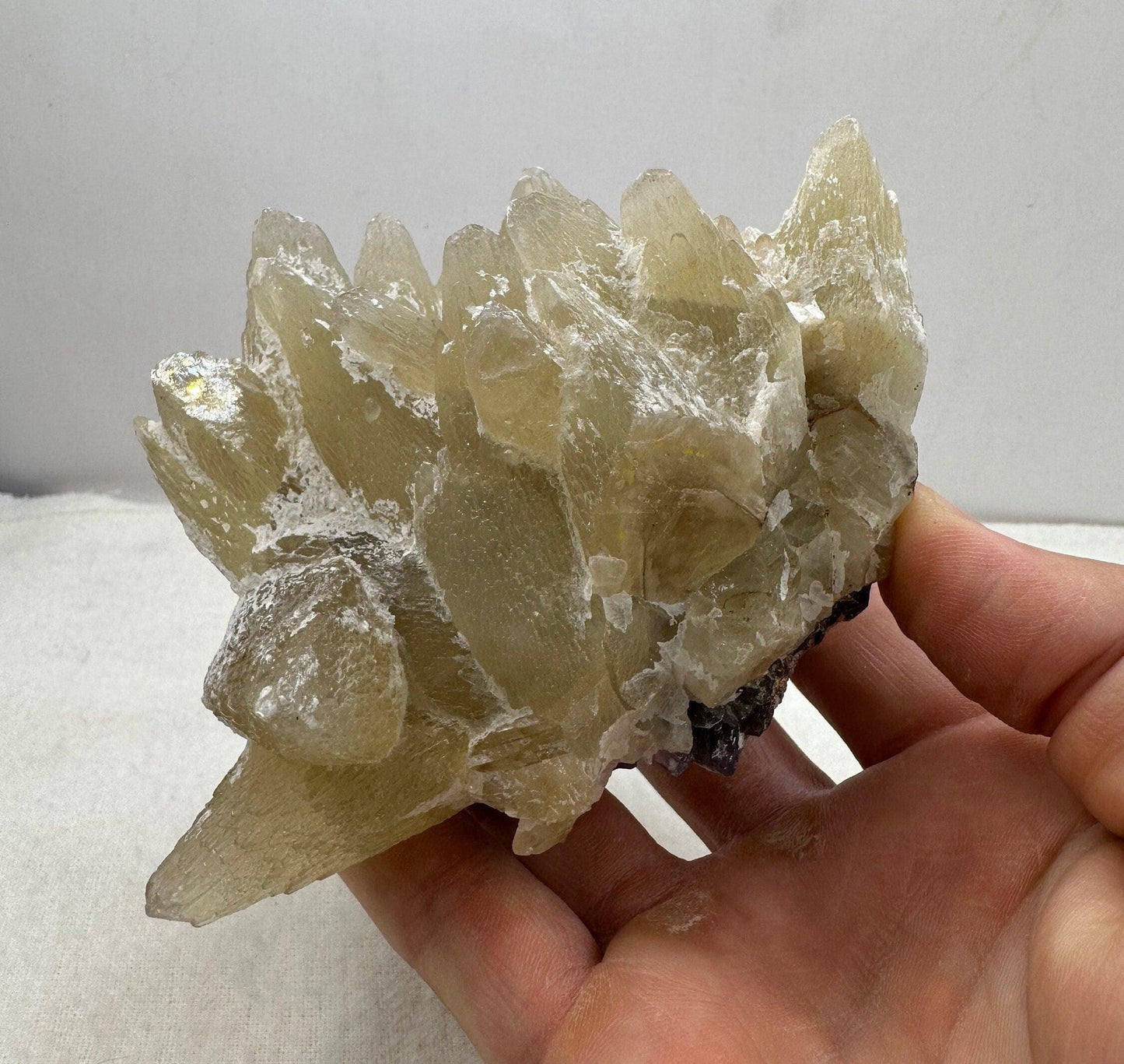 Beautiful Natural Dogtooth Calcite Cluster, Pakistan, Calcite, Creativity, Crystal Collection, Reiki, Energy work, Crystals, 448 grams