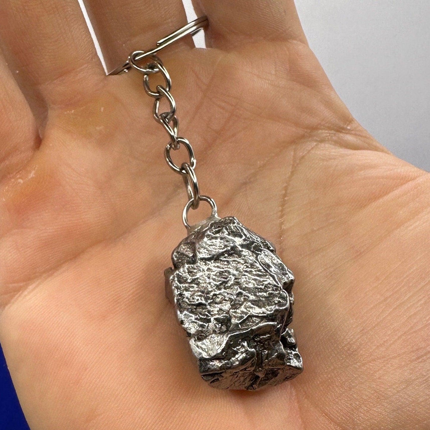 Rare Genuine Meteorite Campo del Cielo Keychain 36.54 grams, Beautiful and unique meteorite formation, Astronomy Gift, Space Gift