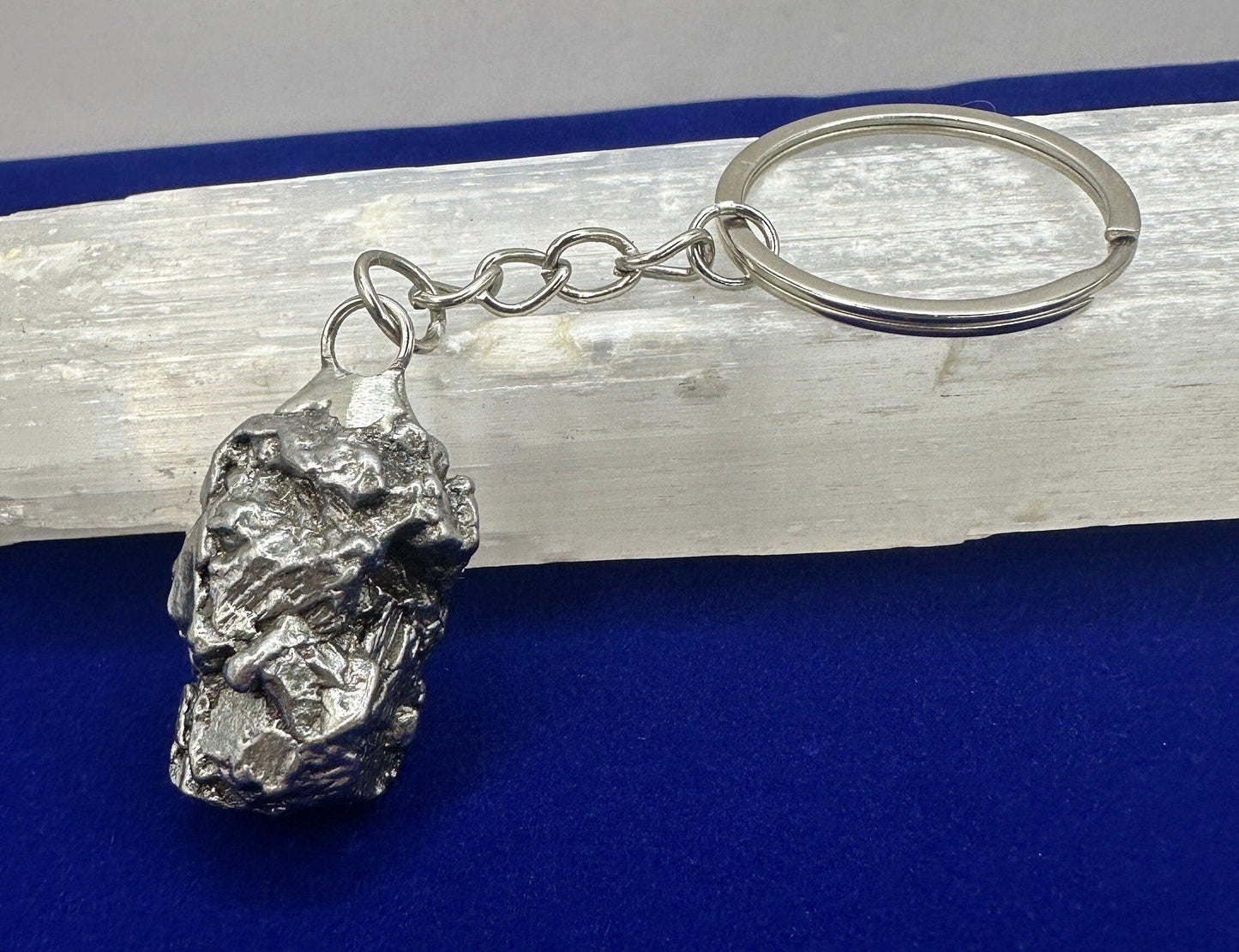 Rare Genuine Meteorite Campo del Cielo Keychain 36.54 grams, Beautiful and unique meteorite formation, Astronomy Gift, Space Gift