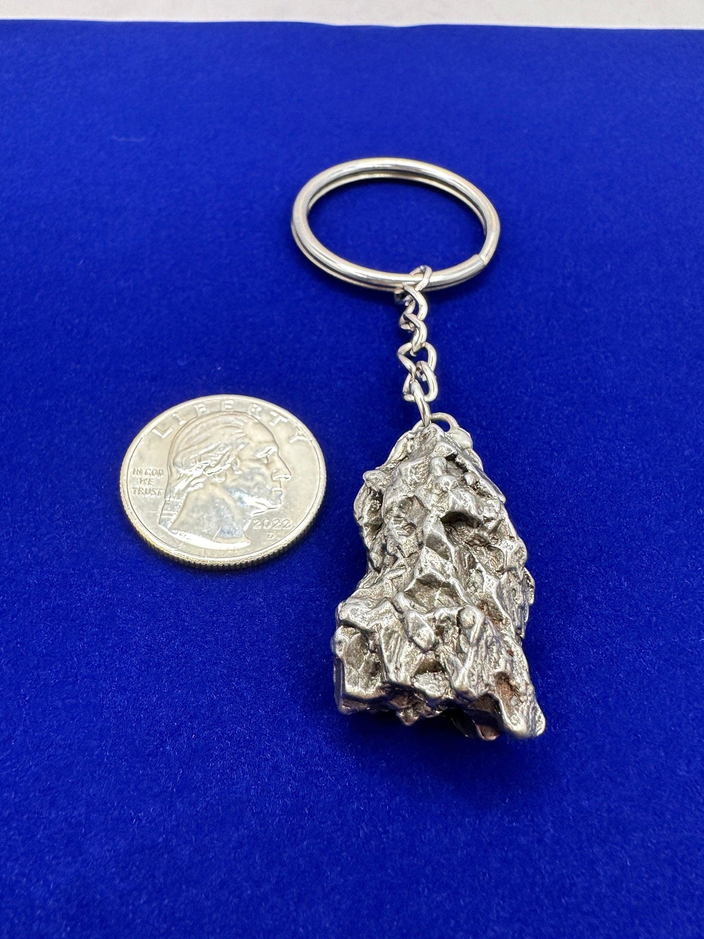 Rare Genuine Meteorite Campo del Cielo Keychain 35.31 grams, Beautiful and unique meteorite formation, Astronomy Gift, Space Gift