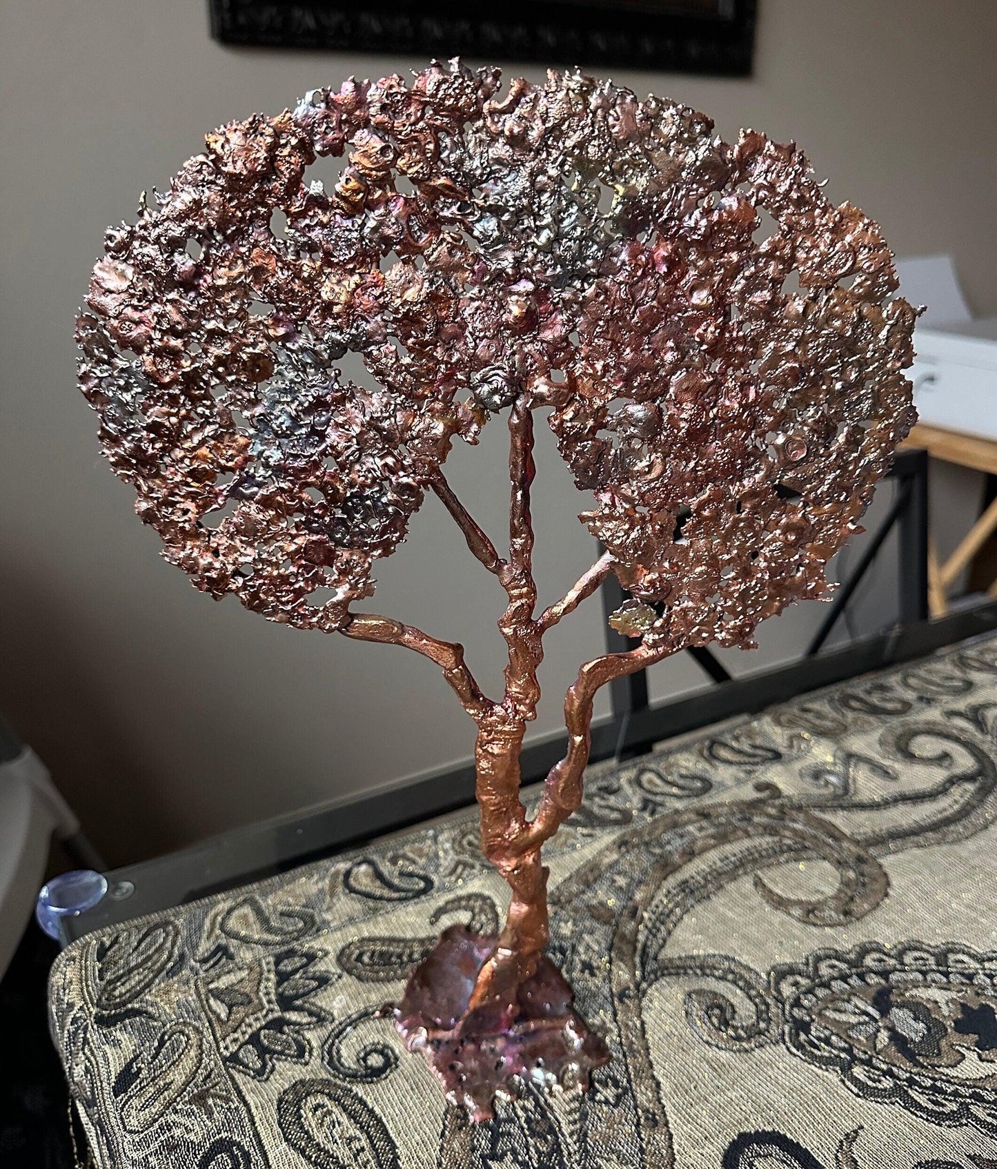 Beautiful Copper Oak Tree Sculpture, Copper Splash Art, Arizona Copper, Arizona Copper, Southwest Gift, Arizona Gift, 1 lb 8.9 ounces