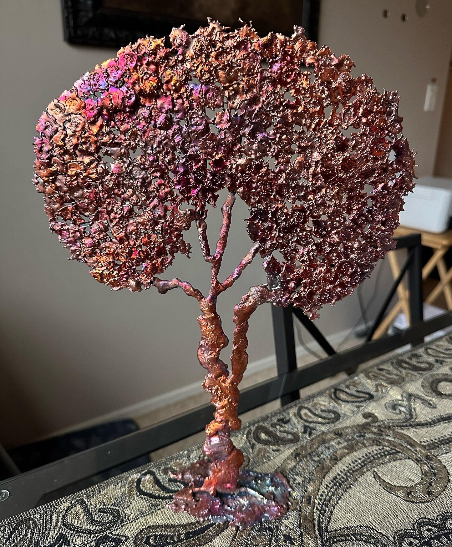 Beautiful Copper Oak Tree Sculpture, Copper Splash Art, Arizona Copper, Arizona Copper, Southwest Gift, Arizona Gift, 1 lb 7.4 ounces