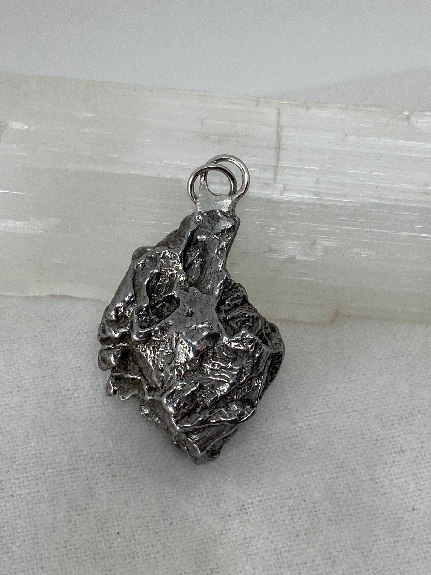 Meteorite Campo del Cielo Pendant 28.85 grams, Beautiful and unique meteorite formation, a gift from the cosmos