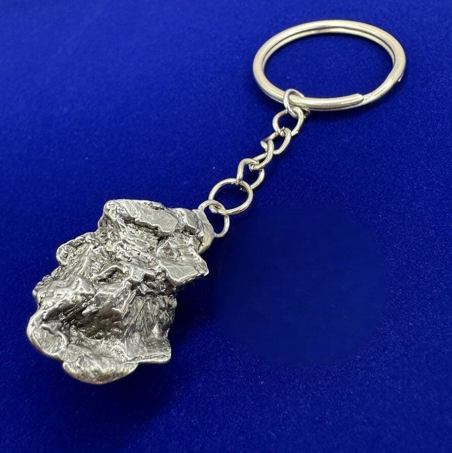 Rare Genuine Aletai Meteorite Keychain, Iron Meteorite, COA, Aletai, Astronomy Gift, Space Gift, Keychain, Space Accessories, 29.14 Grams