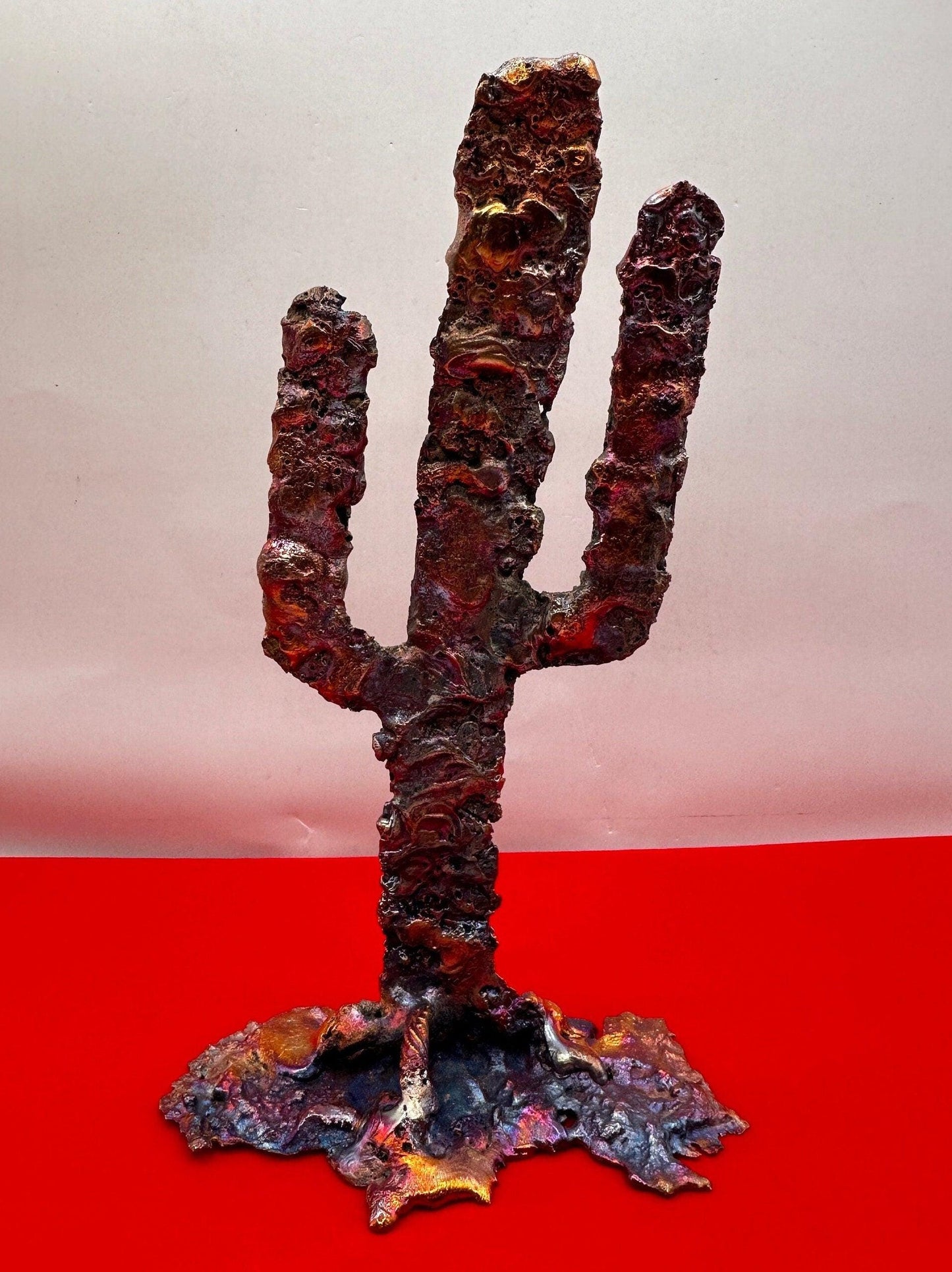 Beautiful Copper Cactus Sculpture, Arizona Copper, Copper from Globe Arizona, Southwest Gift, Arizona Gift, 1 lb 2.6 ounces