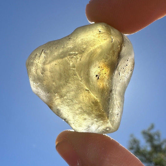 Rare Greenish Libyan Desert Glass, Libyan Gold Tektite, Golden Moldavite, Manifestation Talisman, Astronomy Gift, Space Gift, 18.34 grams