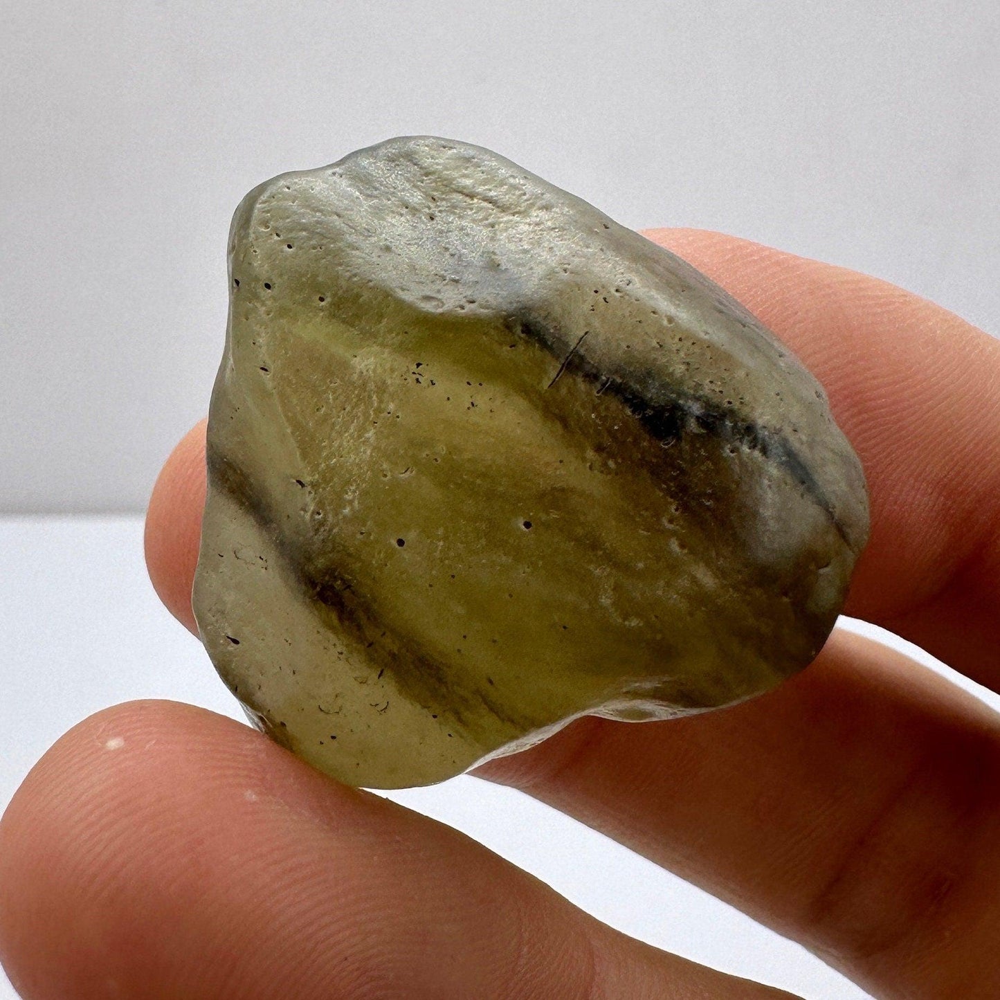 Rare Greenish Libyan Desert Glass, Libyan Gold Tektite, Golden Moldavite, Manifestation Talisman, Astronomy Gift, Space Gift, 18.34 grams